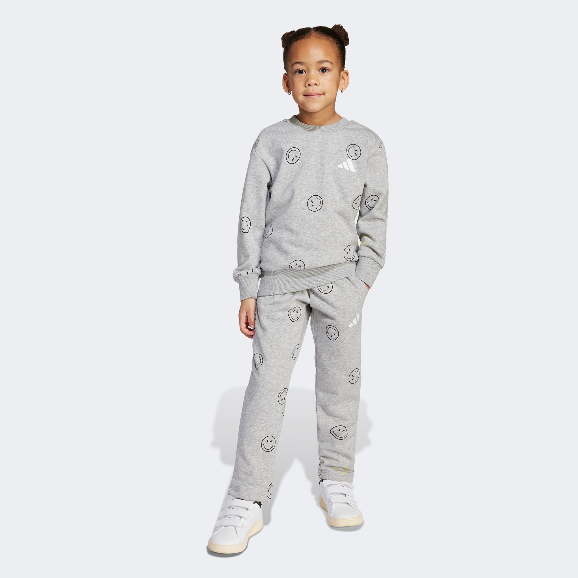  adidas X Smileyworld Çocuk Gri Eşofman Takımı