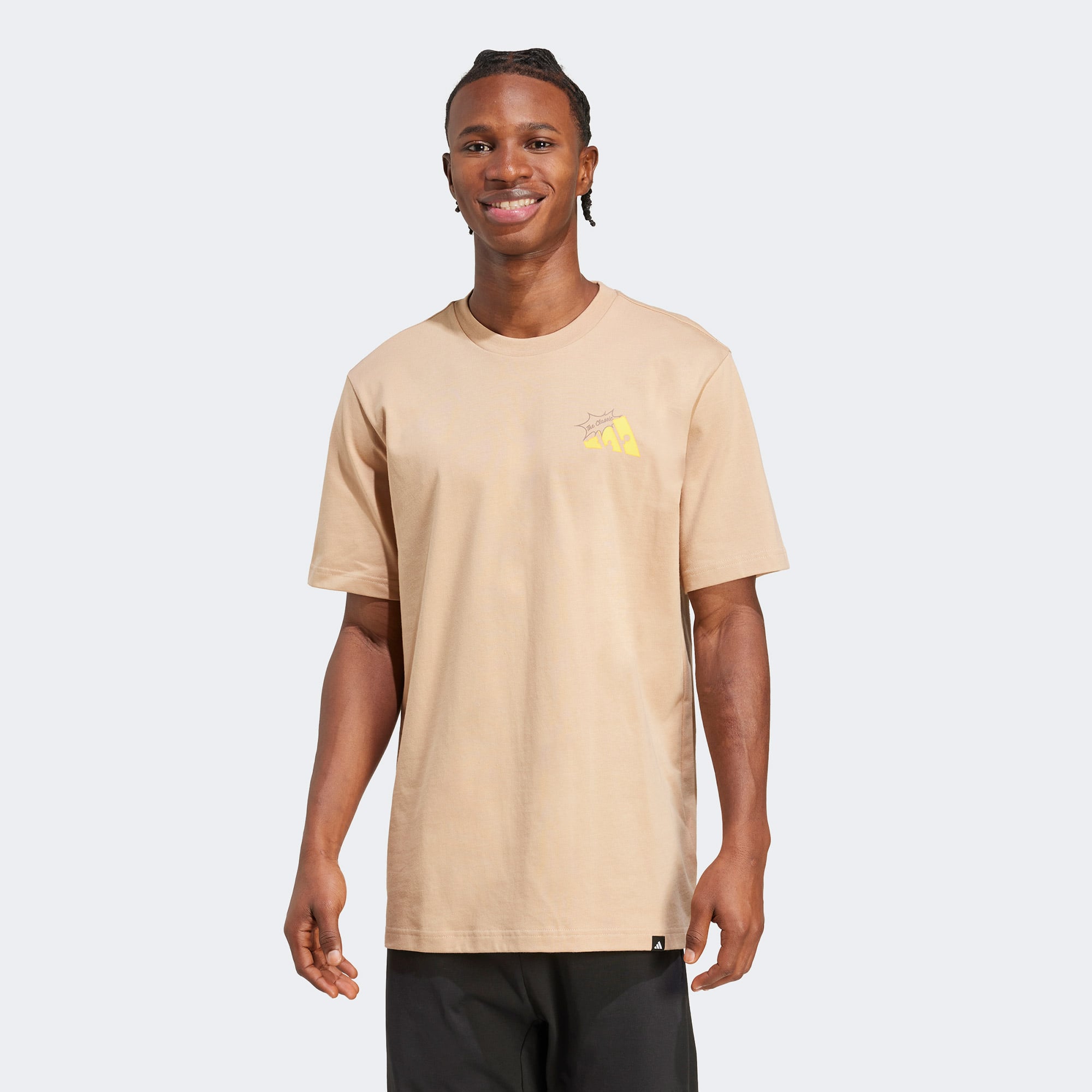  adidas M Cheese Erkek Bej T-Shirt