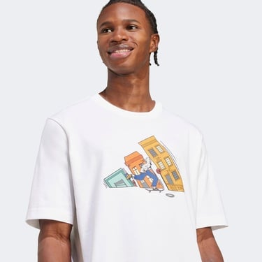  adidas M Ddl Skate T Erkek Beyaz T-Shirt