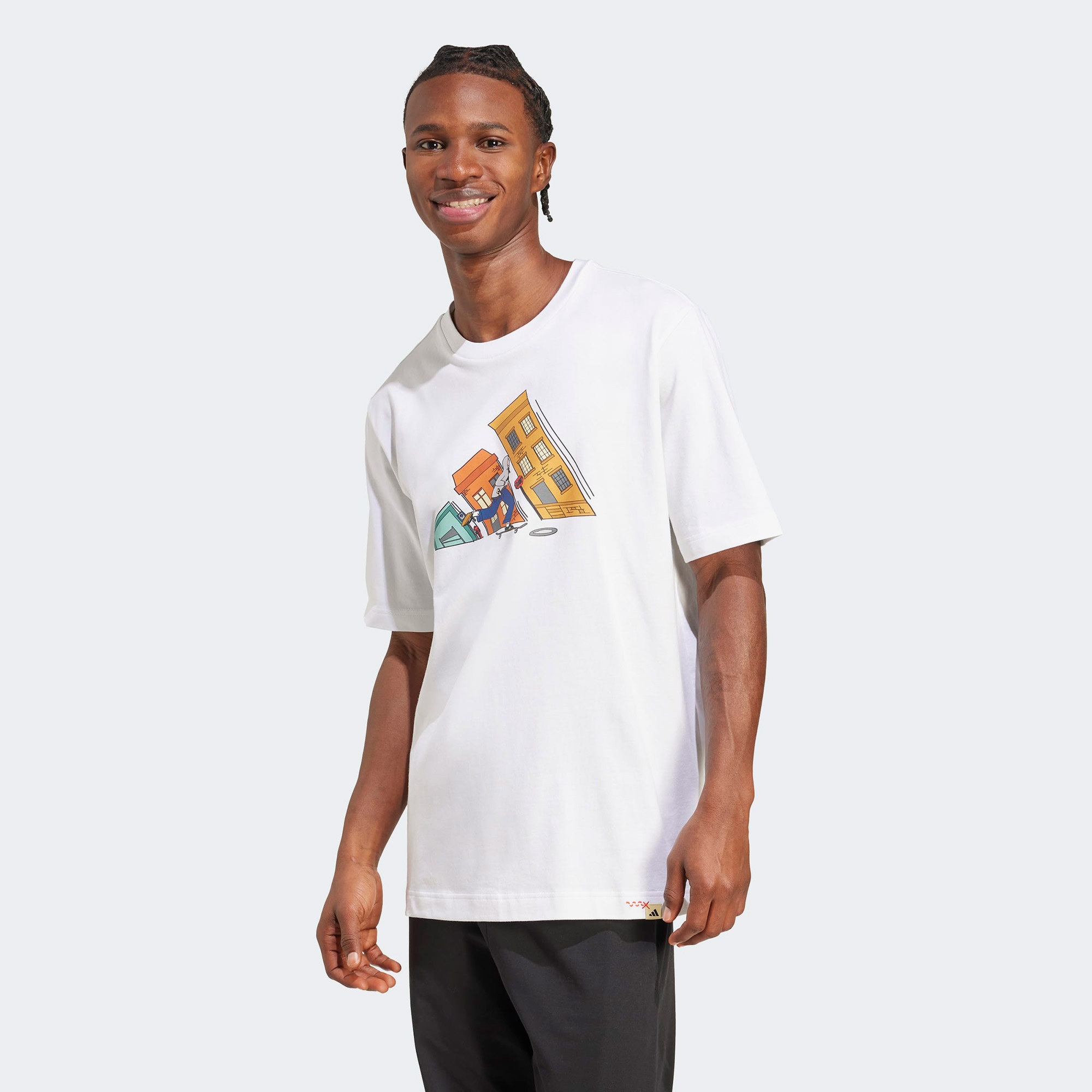 adidas M Ddl Skate T Erkek Beyaz T-Shirt