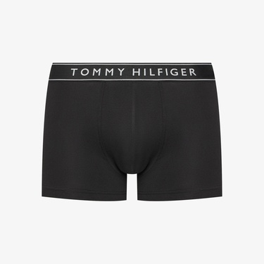  Tommy Hilfiger Bel Lastikli Logolu Erkek Siyah 3'lü Boxer