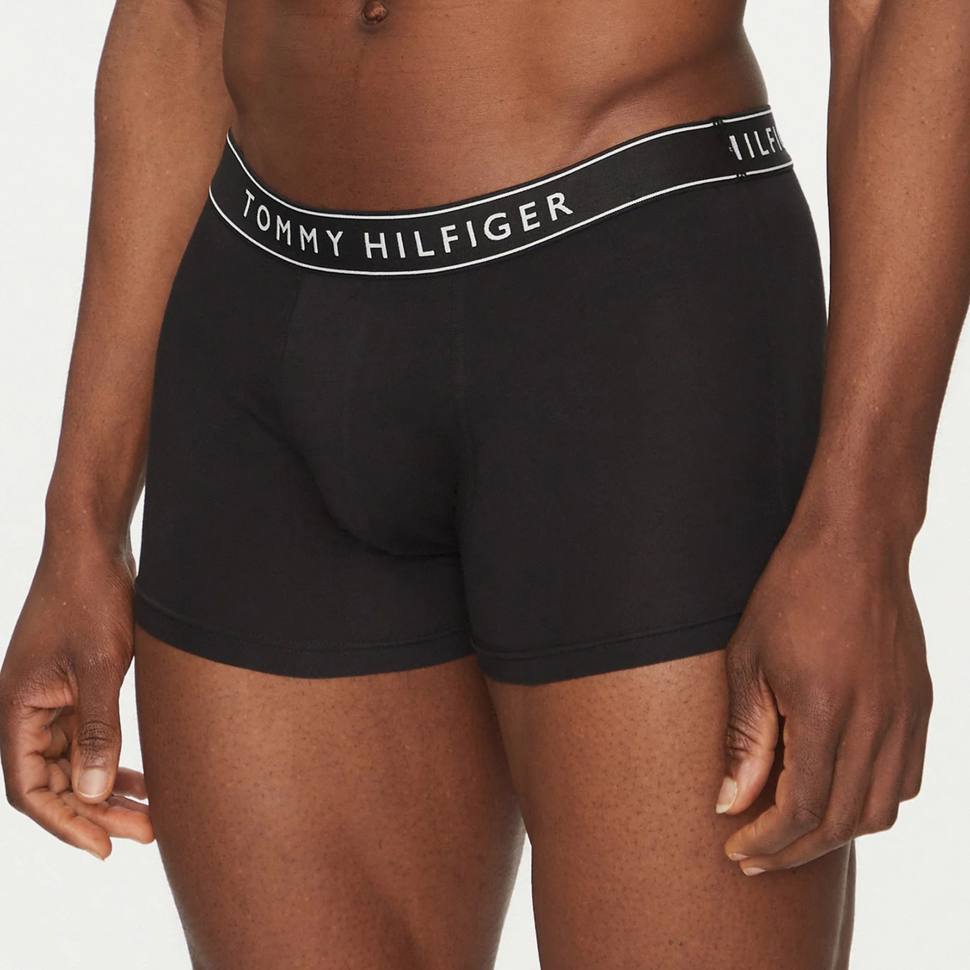 Tommy Hilfiger Bel Lastikli Logolu Erkek Siyah 3'lü Boxer