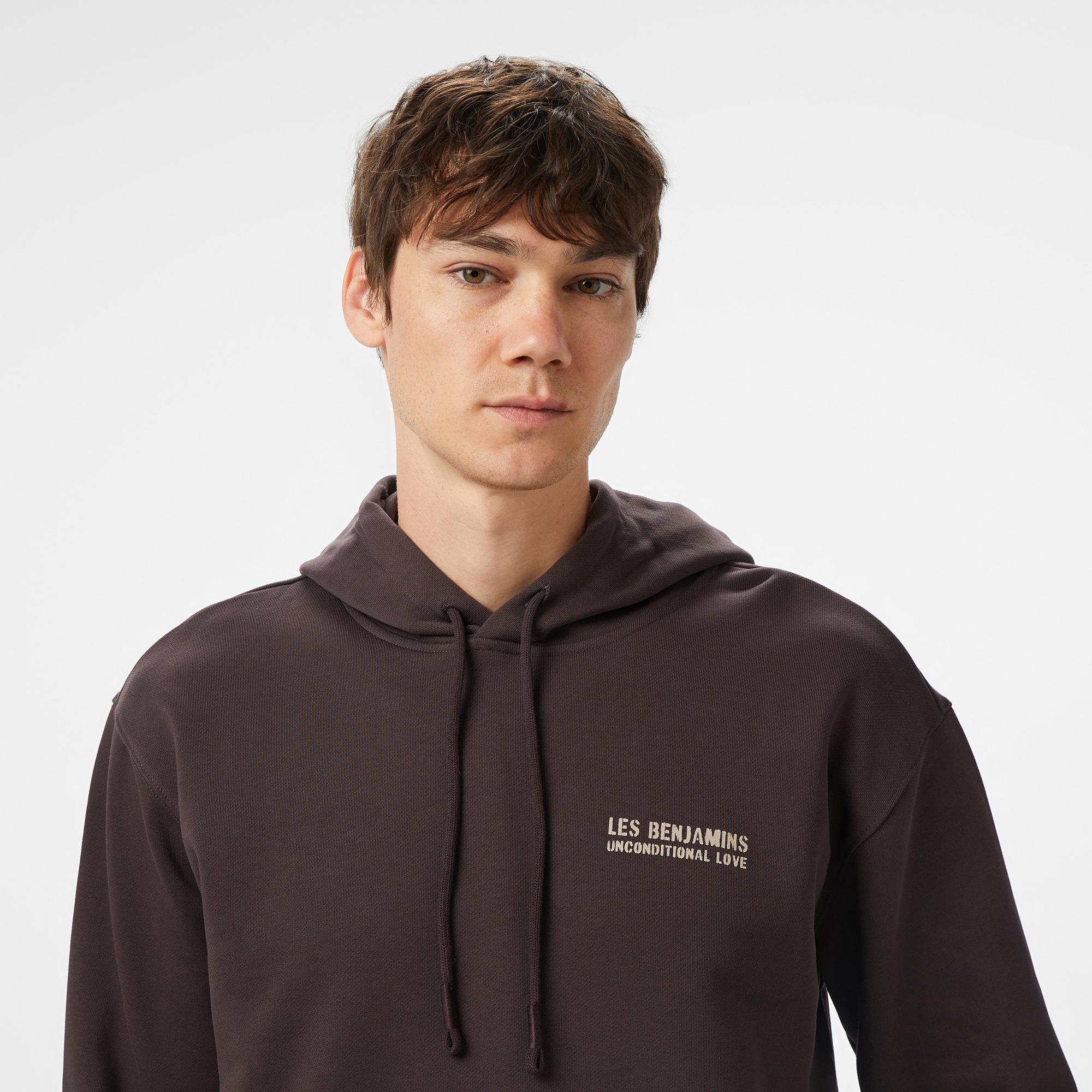 Les Benjamin Erkek Bej Hoodie