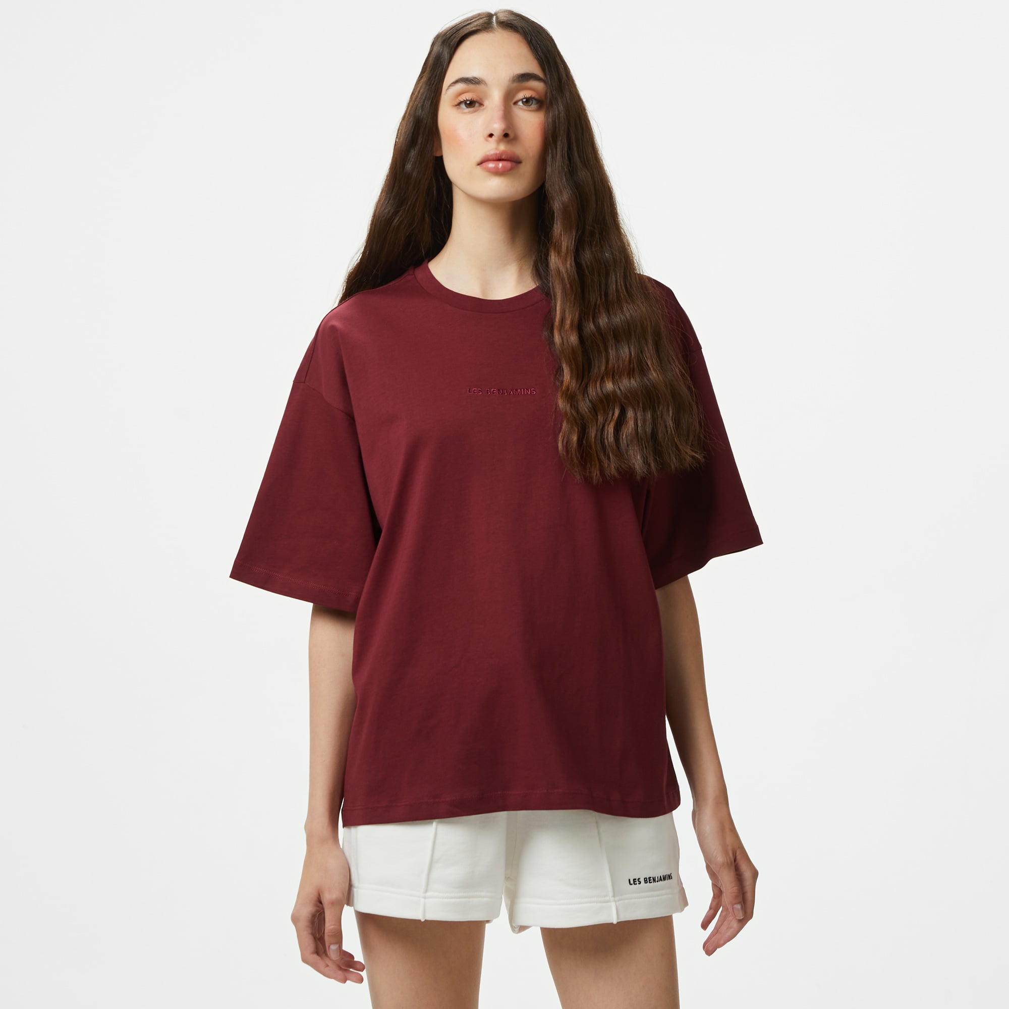  Les Benjamins Kadın Bordo T-Shirt