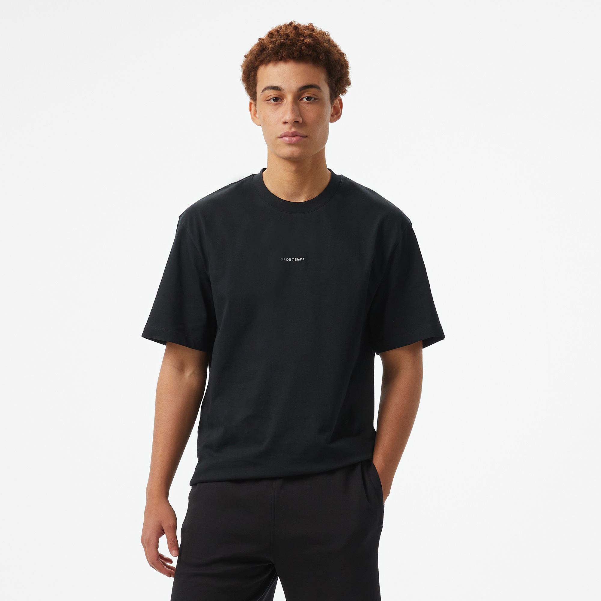  Sportempt Stm376 Erkek Siyah T-Shirt