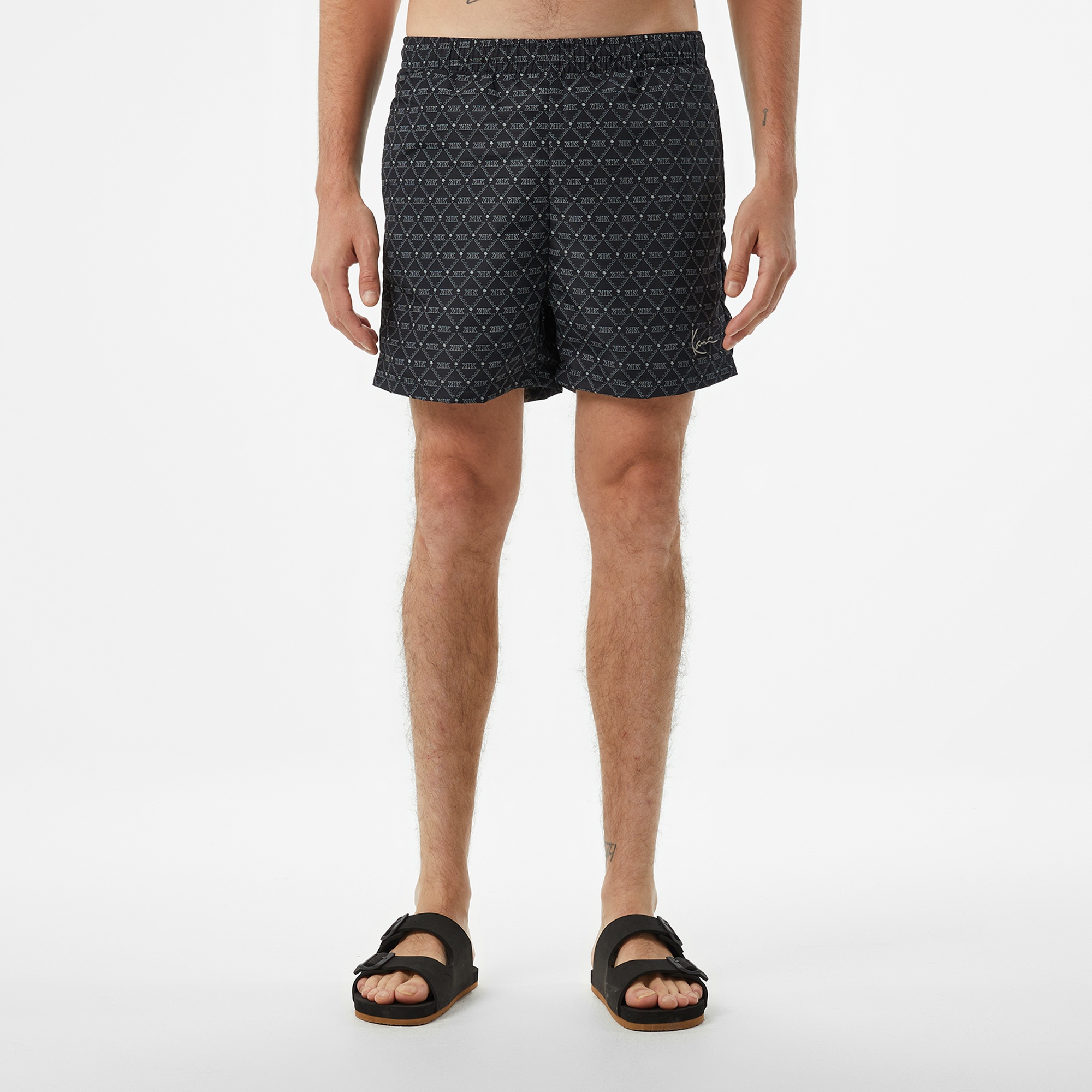 Karl Kani Signature Swim Erkek Siyah Mayo