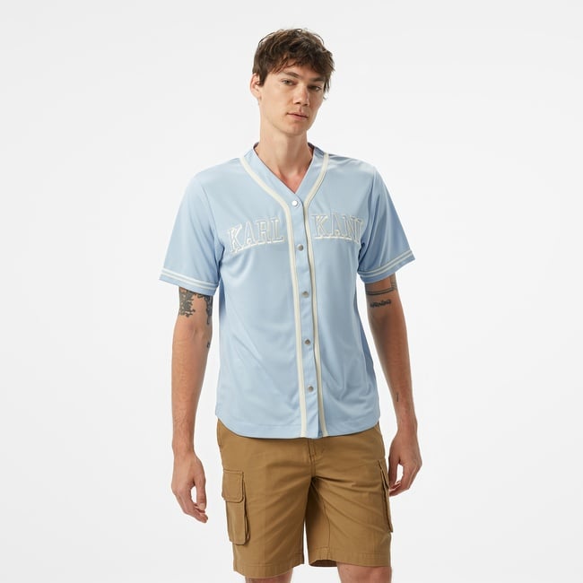  Karl Kani Baseball Erkek Mavi Gömlek