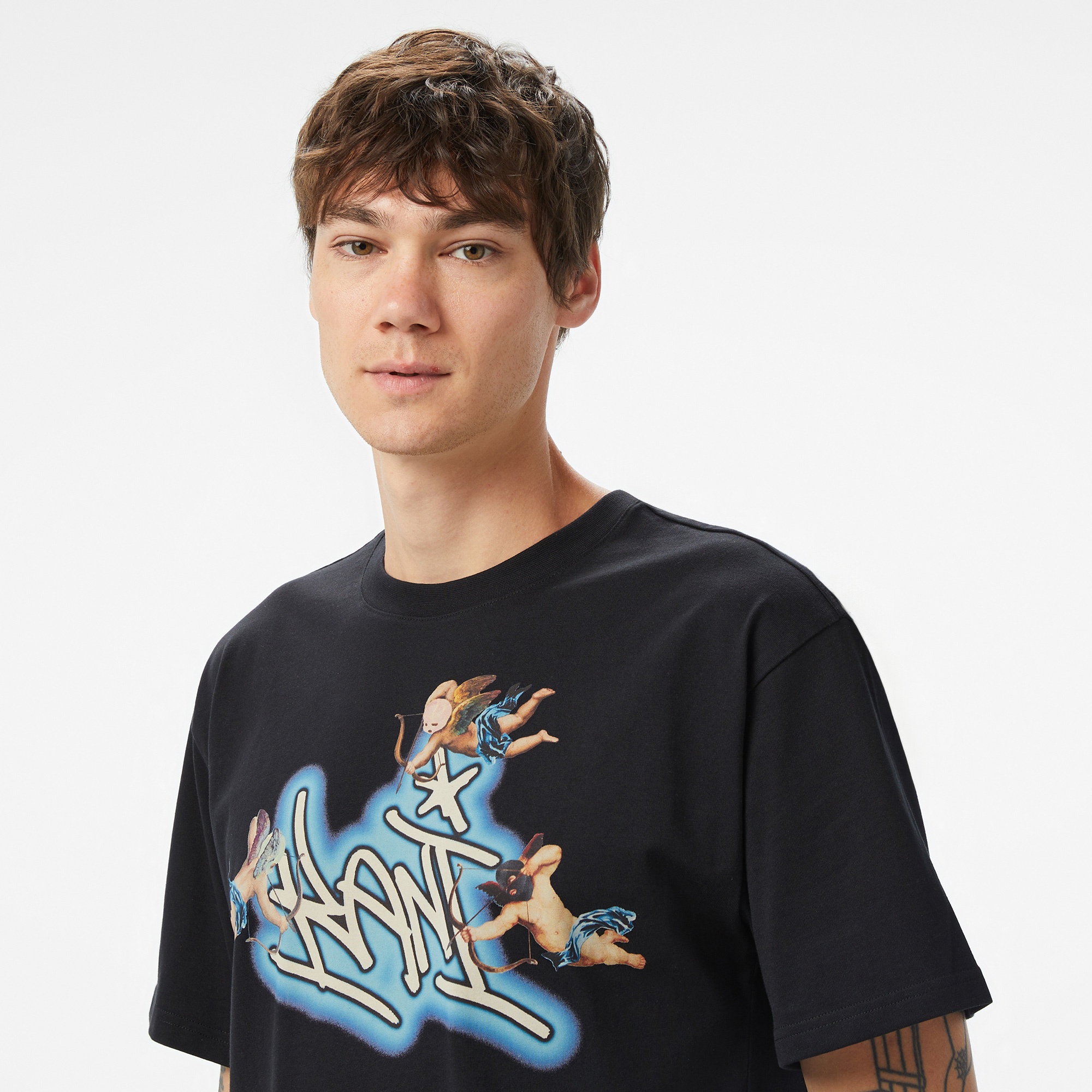 Karl Kani Woven Signature Airbush Amor Erkek Siyah T-Shirt