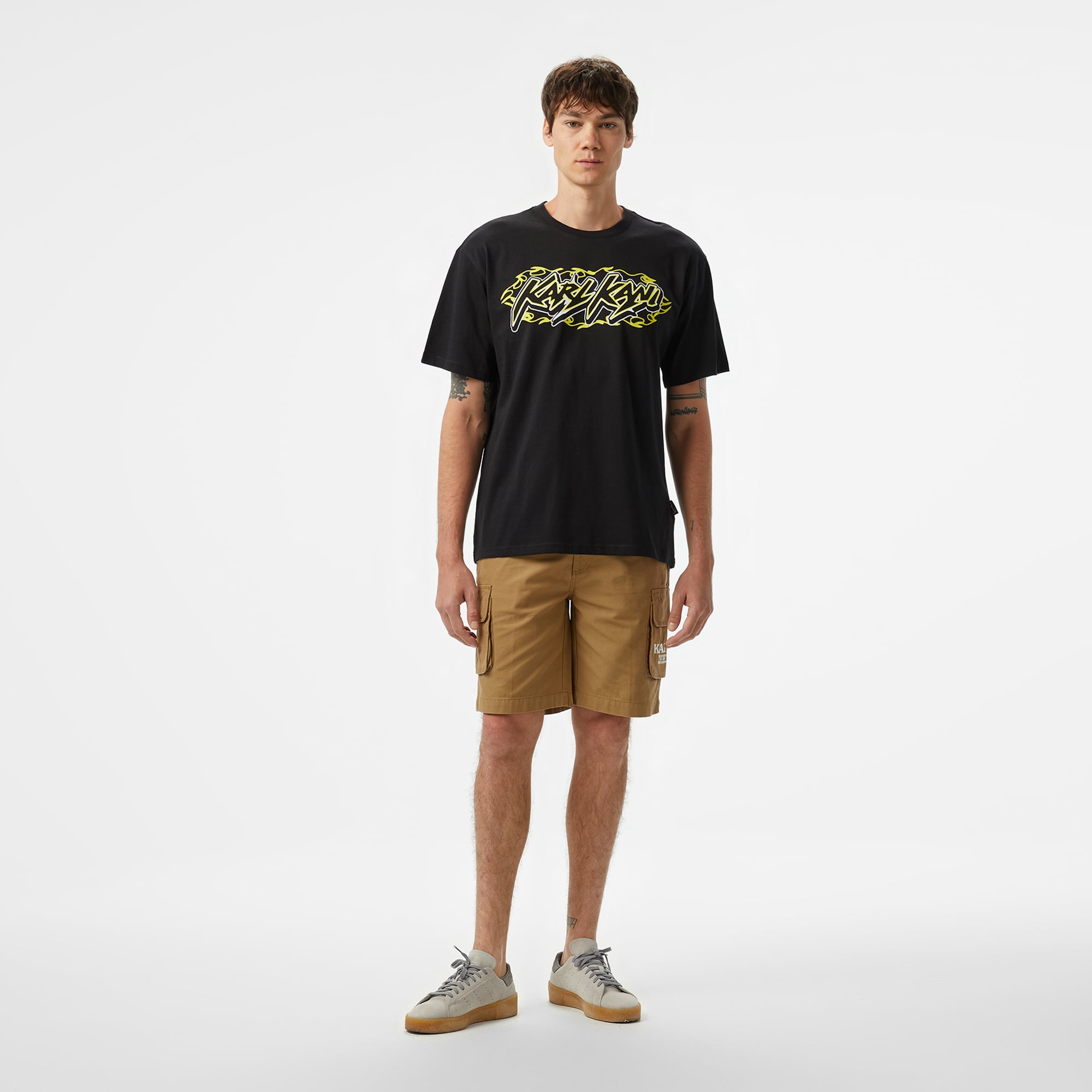  Karl Kani Retro Washed Cargo Erkek Siyah Şort