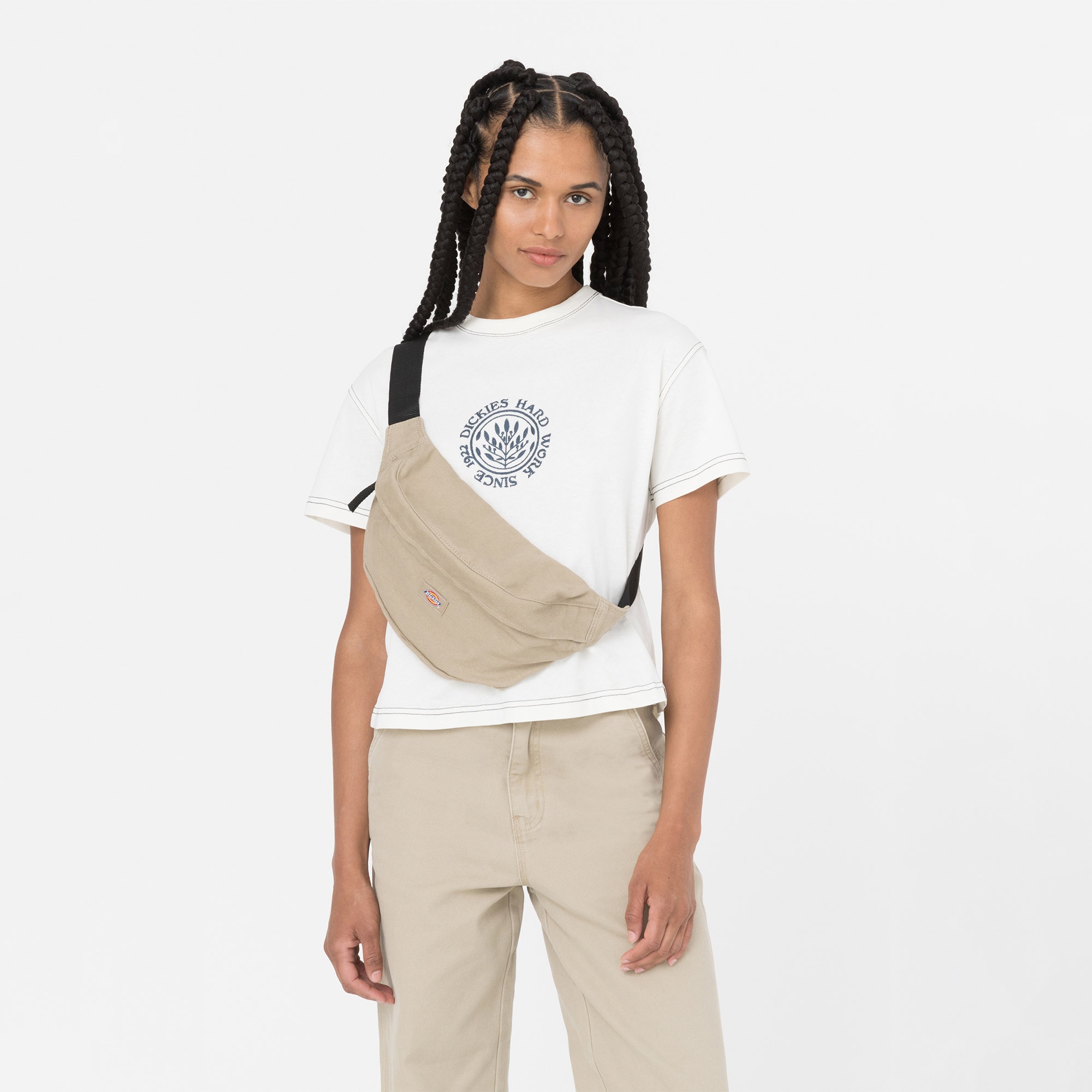 Dickies Duck Canvas Cross Body Erkek Krem Bel Çantası