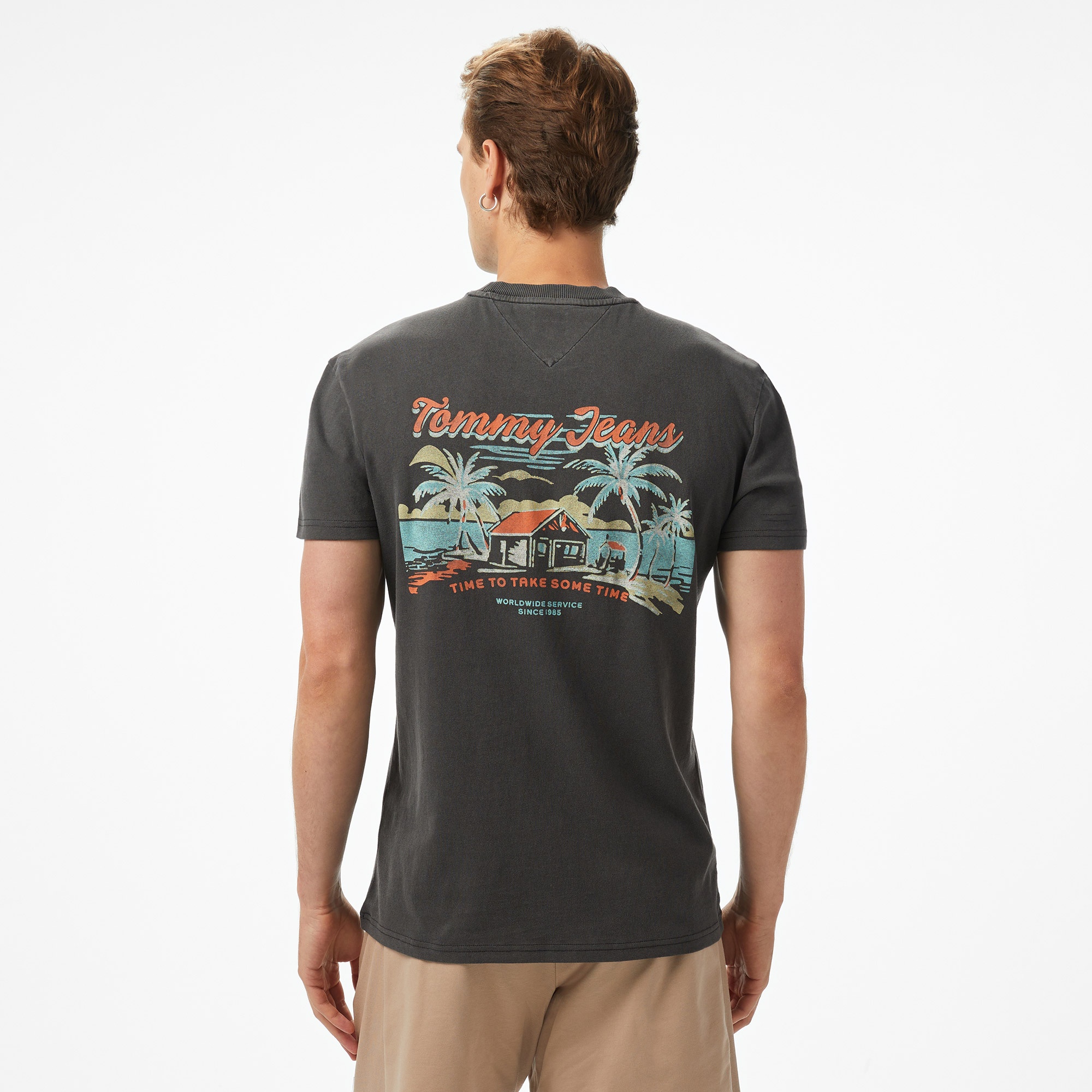 Tommy Jeans Regular Cabana Erkek Siyah T-Shirt