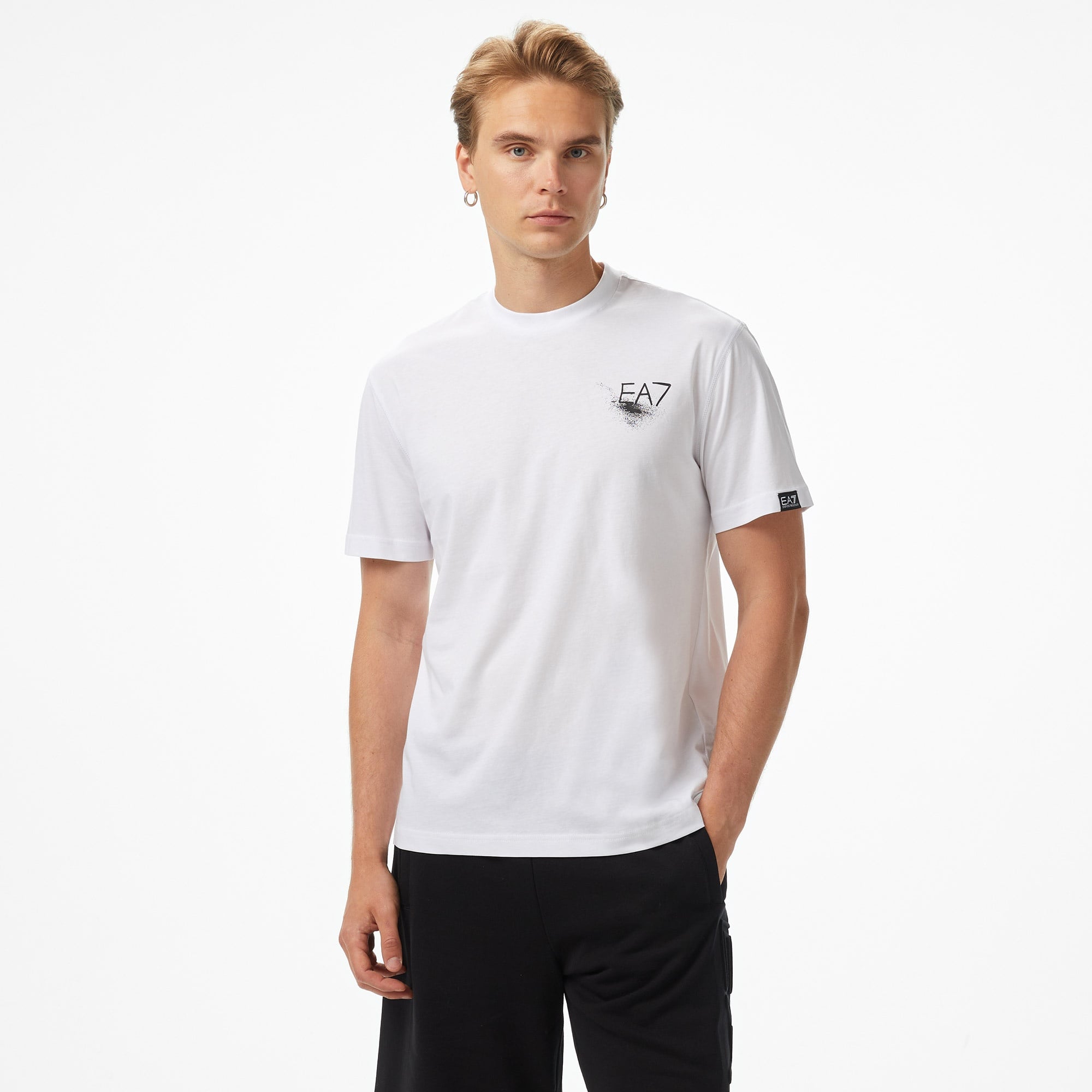 Emporio Armani Pamuklu Erkek Beyaz T-Shirt