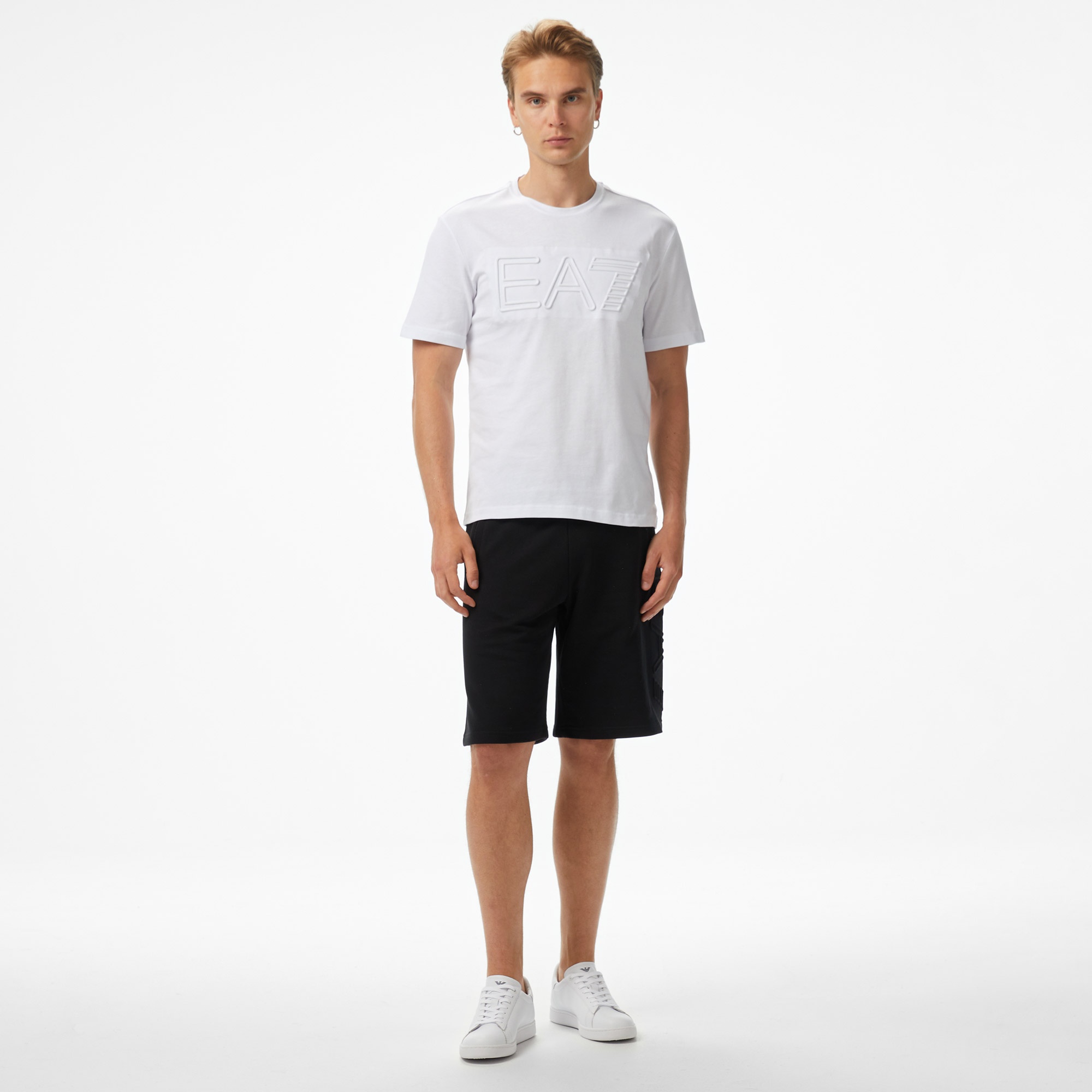 Emporio Armani Big Logo Erkek Beyaz T-Shirt