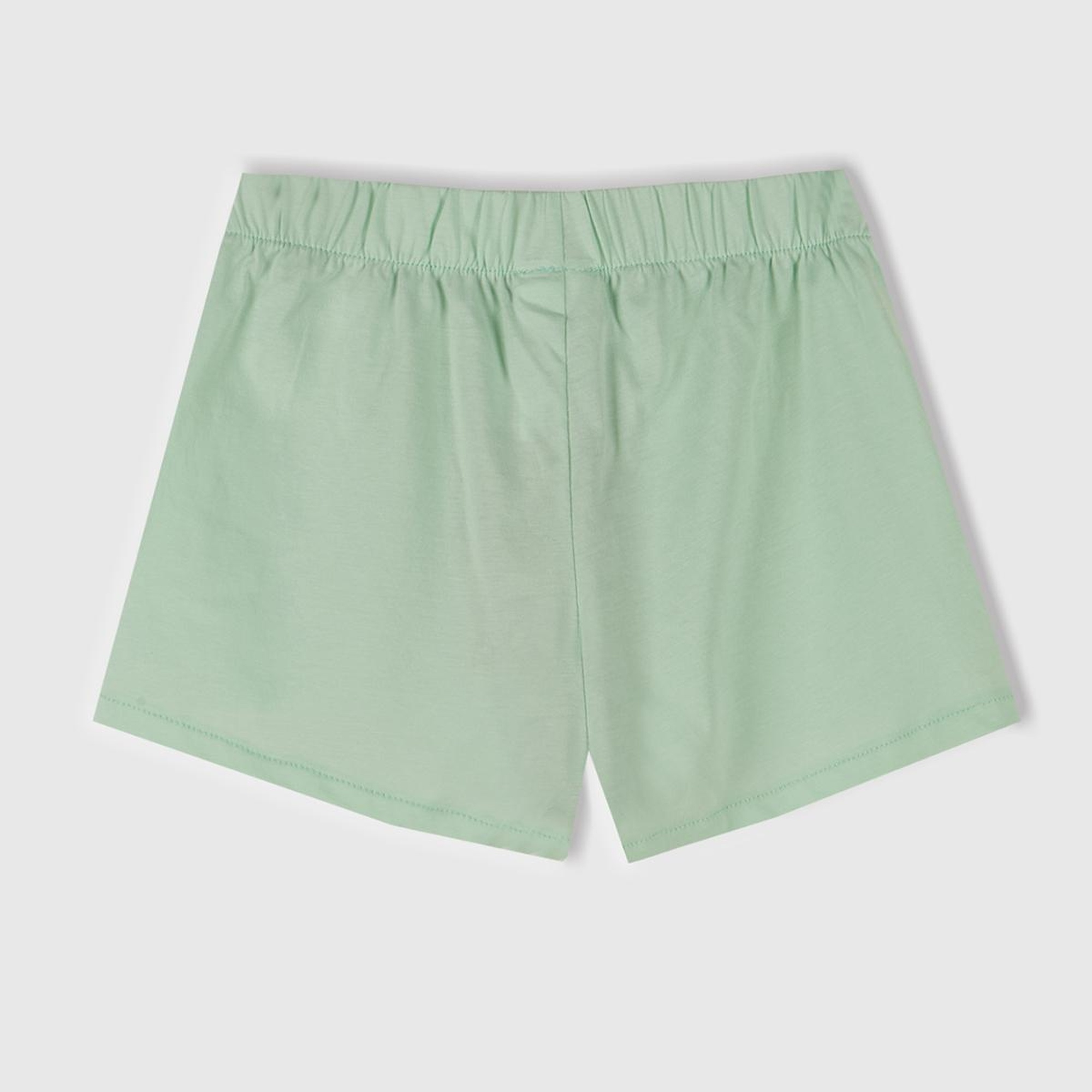 Kız Çocuk Su Yeşili Beli Lastikli Şort Etek