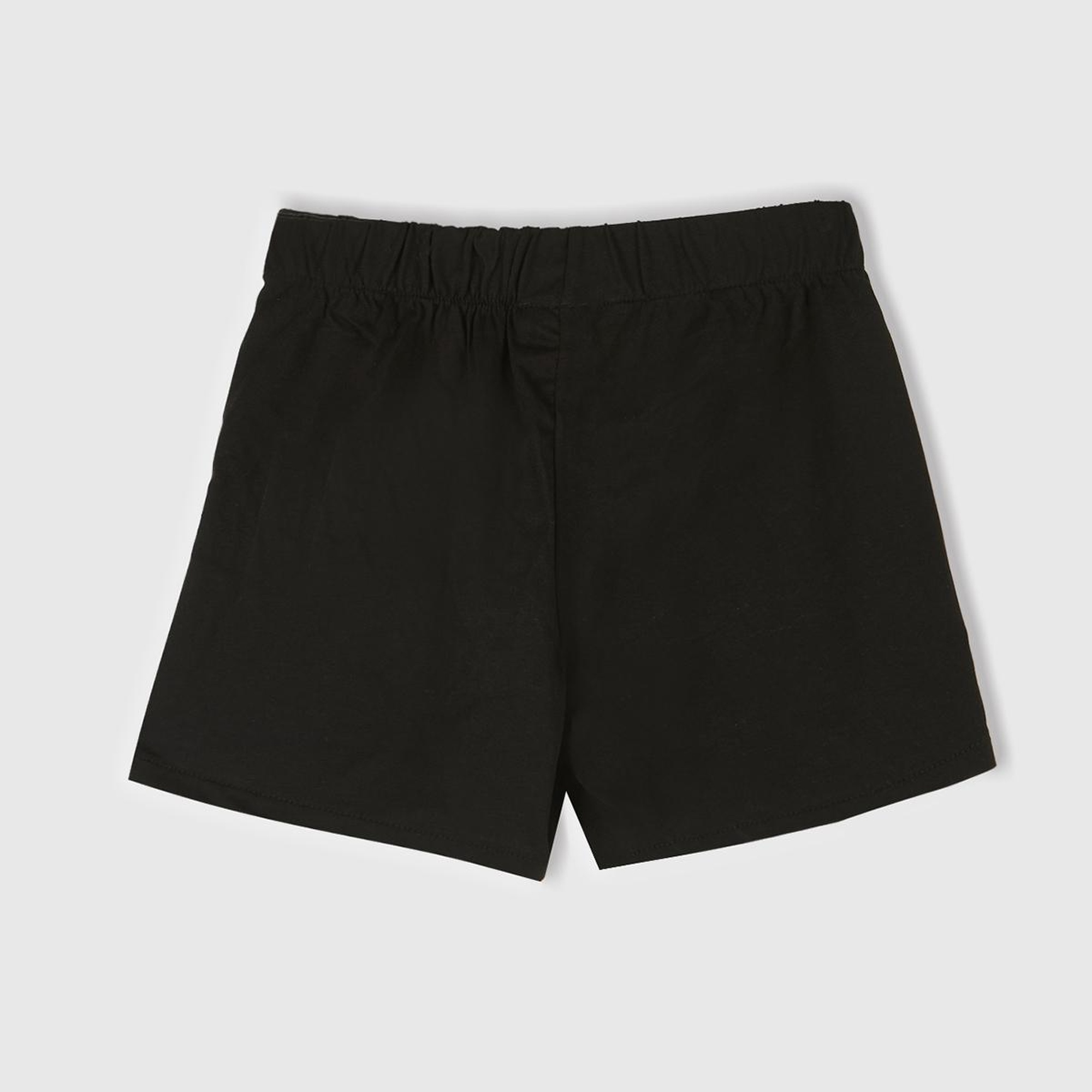 Kız Çocuk Siyah Beli Lastikli Şort Etek