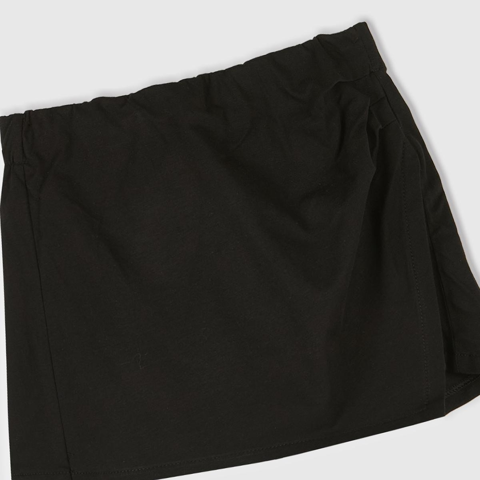 Kız Çocuk Siyah Beli Lastikli Şort Etek