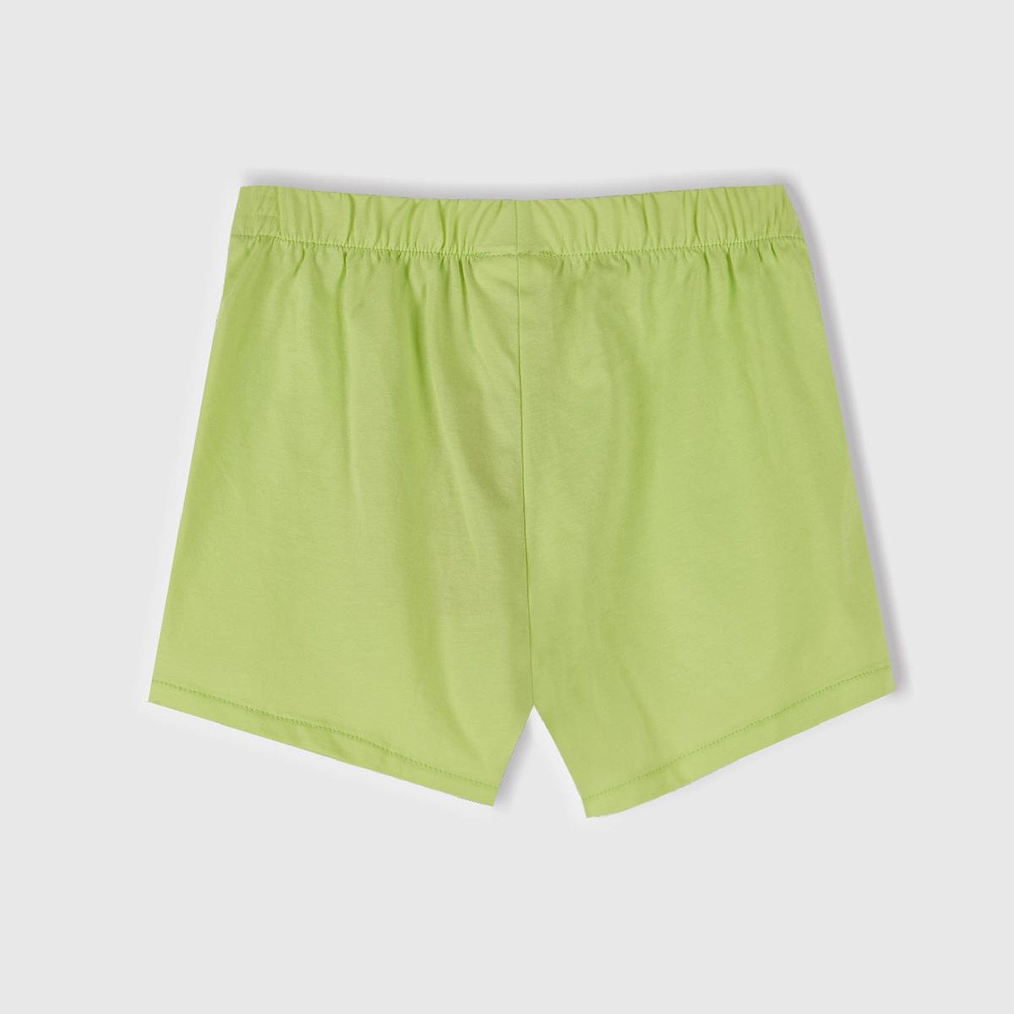 Kız Çocuk Sarı Beli Lastikli Şort Etek