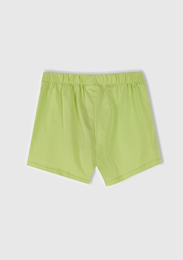  Kız Çocuk Sarı Beli Lastikli Şort Etek