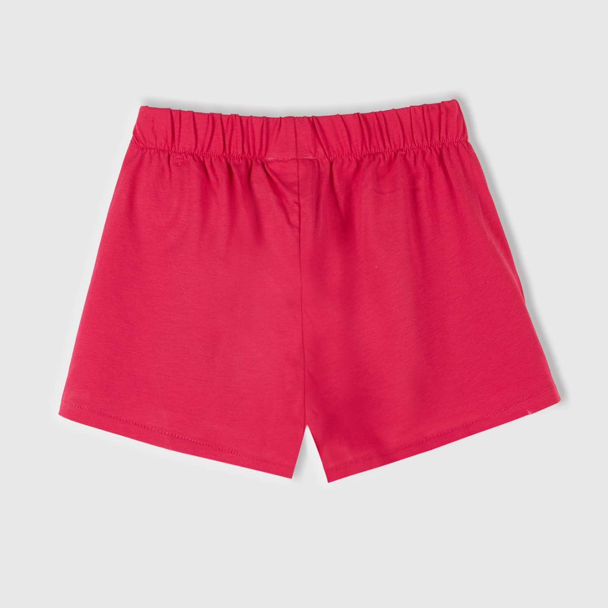 Kız Çocuk Fuşya Beli Lastikli Şort Etek