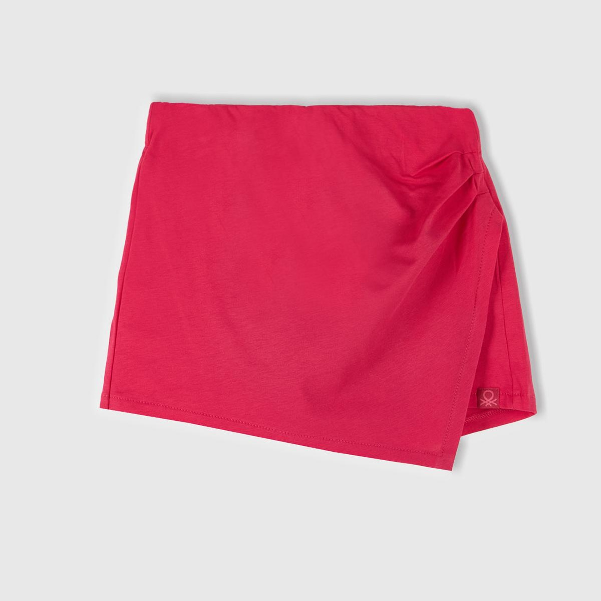 Kız Çocuk Fuşya Beli Lastikli Şort Etek