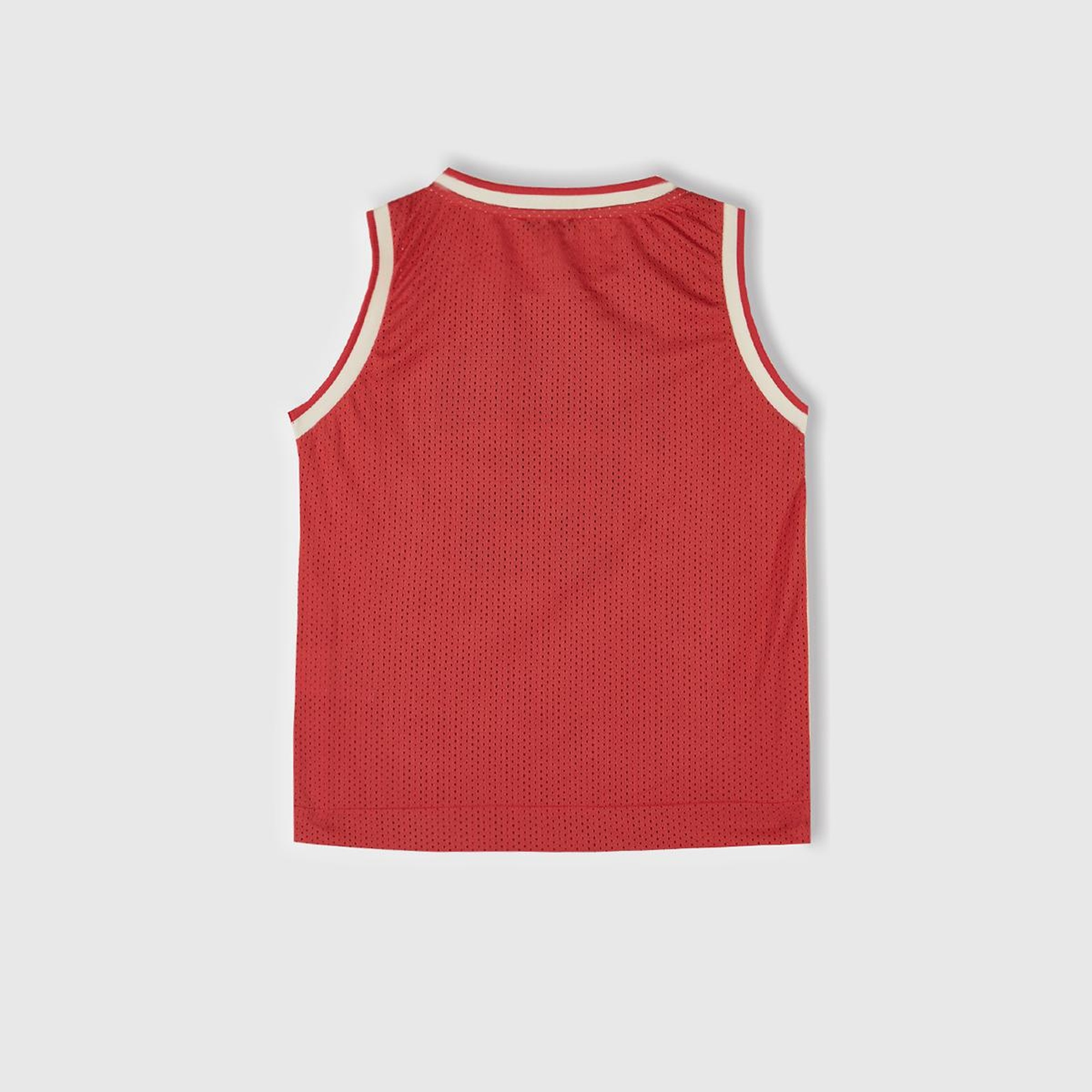 Erkek Çocuk Kırmızı Baskılı File Efekti Detaylı Basketbol Atleti