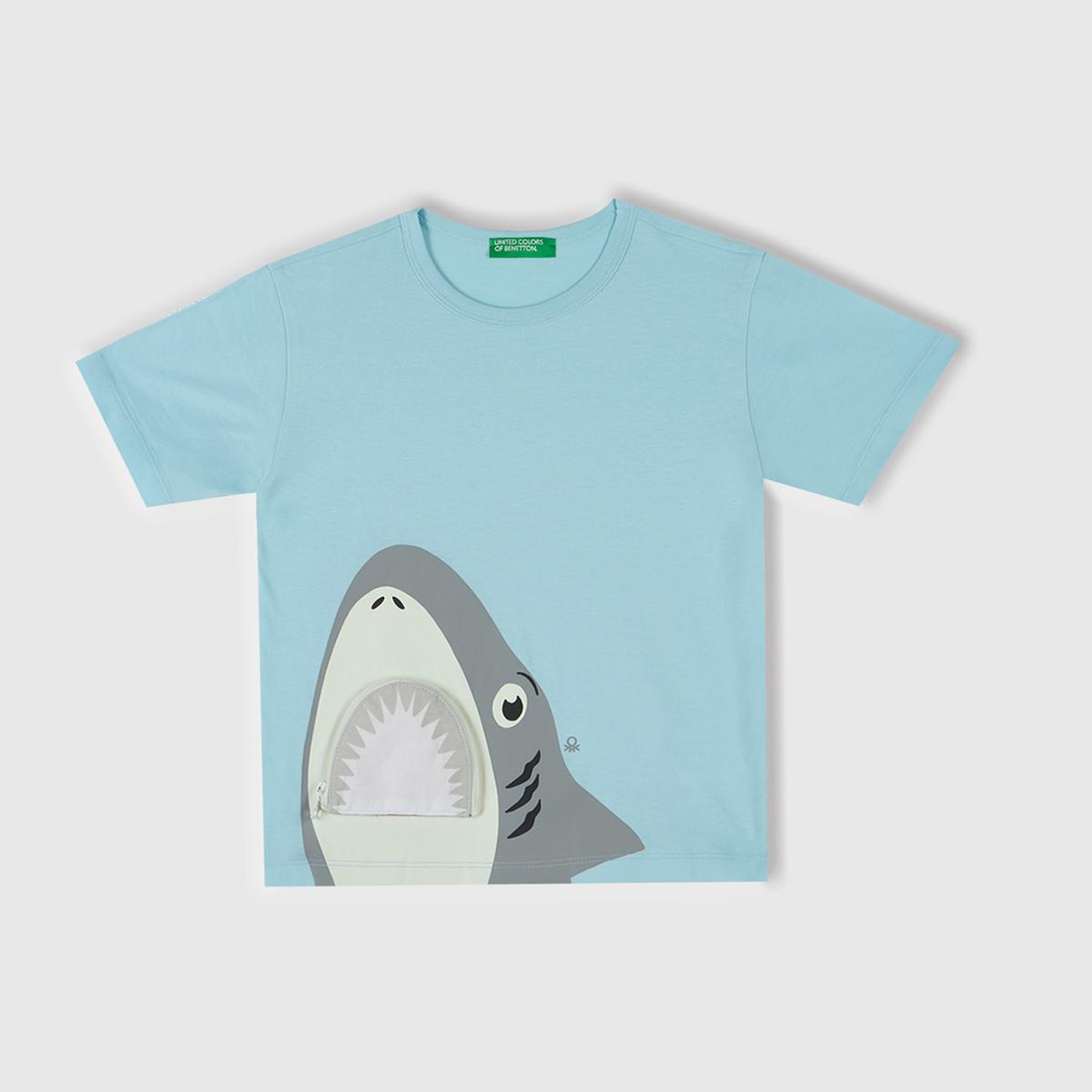 Erkek Çocuk Turkuaz 3D Baskılı T-Shirt