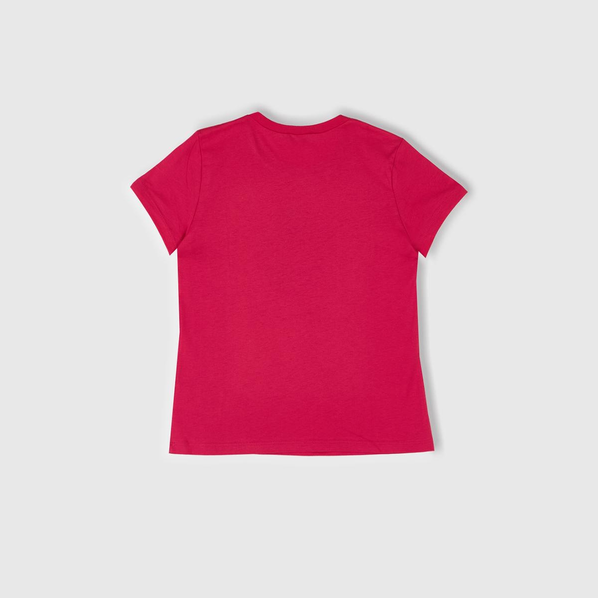 Kız Çocuk Fuşya Simli Grafik Baskılı T-Shirt