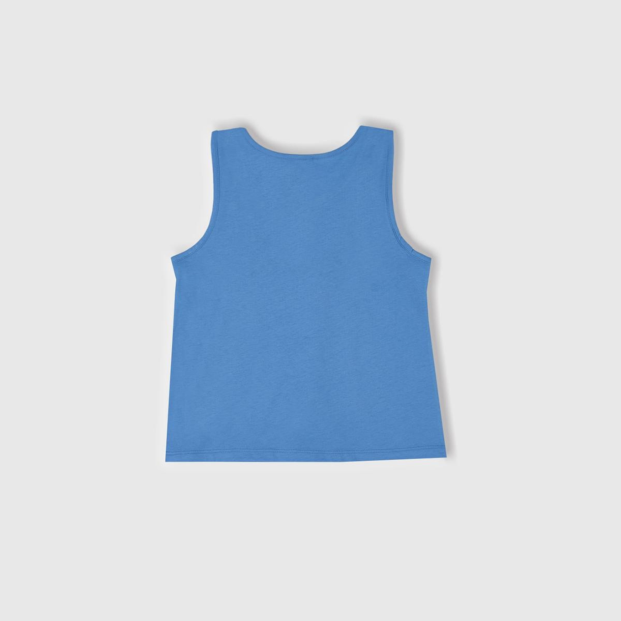 Kız Çocuk Mavi Simli Benetton Logo Baskılı Atlet