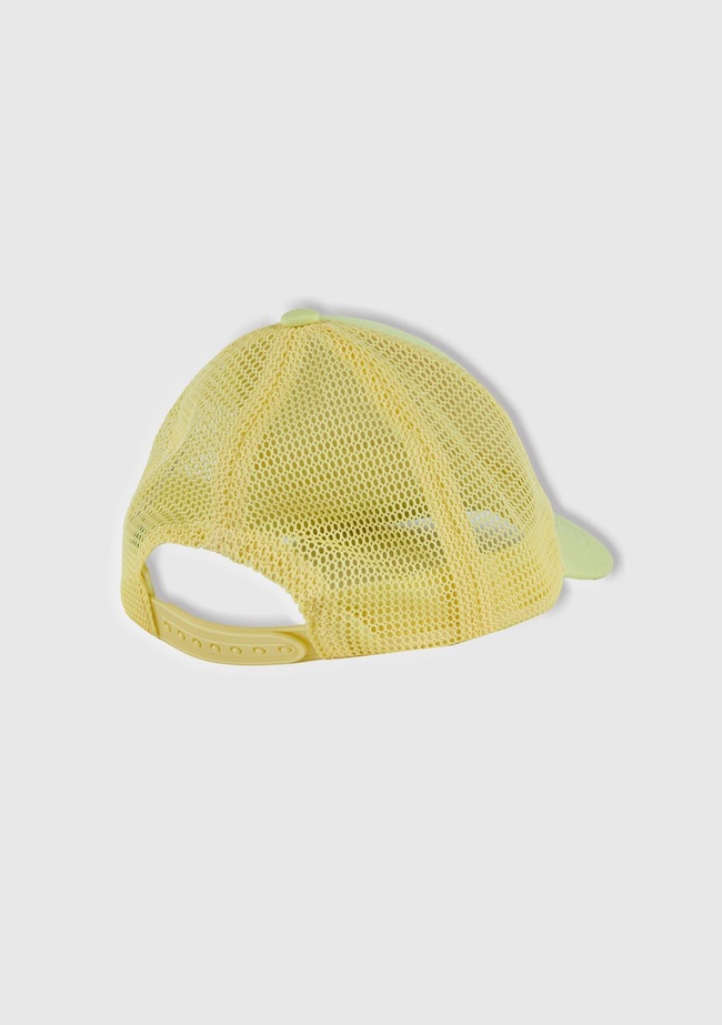  Erkek Çocuk Sarı Önü Baskılı Arkası Fileli Ayarlanabilir Kep Şapka