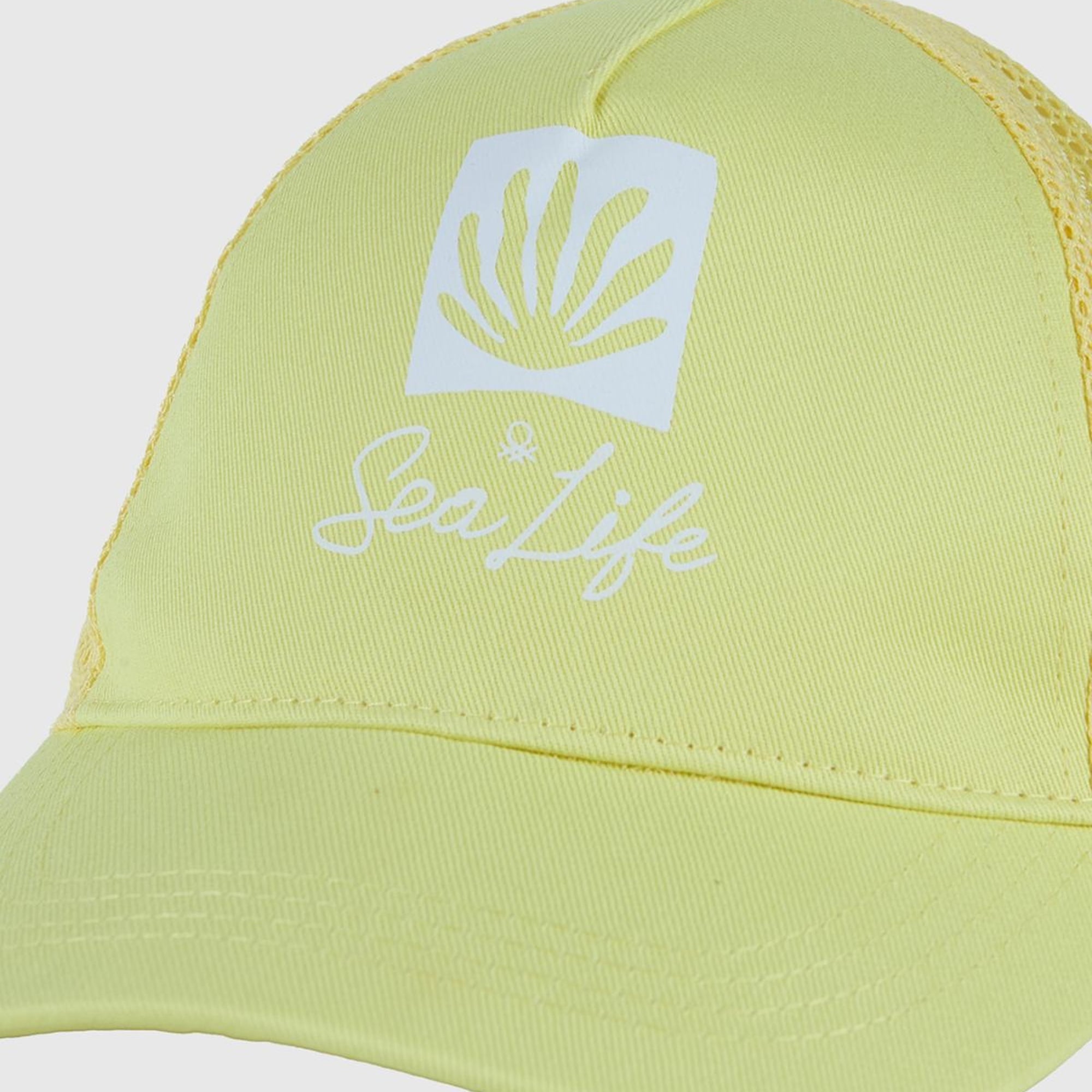 Erkek Çocuk Sarı Önü Baskılı Arkası Fileli Ayarlanabilir Kep Şapka