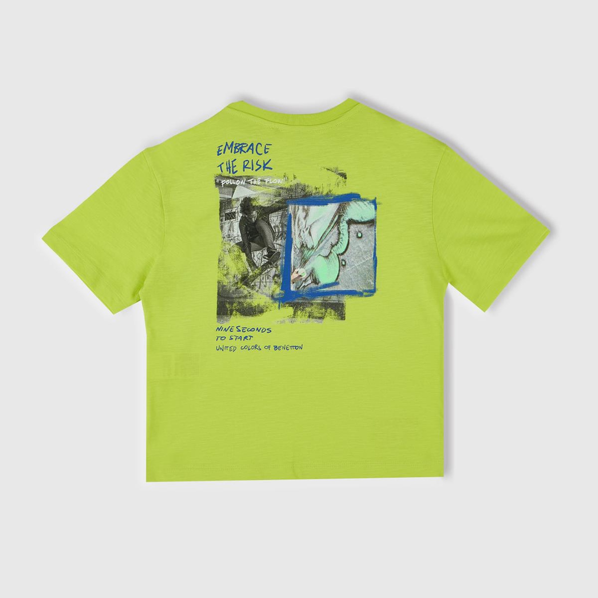 Erkek Çocuk Sarı Fotoğraf Baskılı Oversize T-Shirt