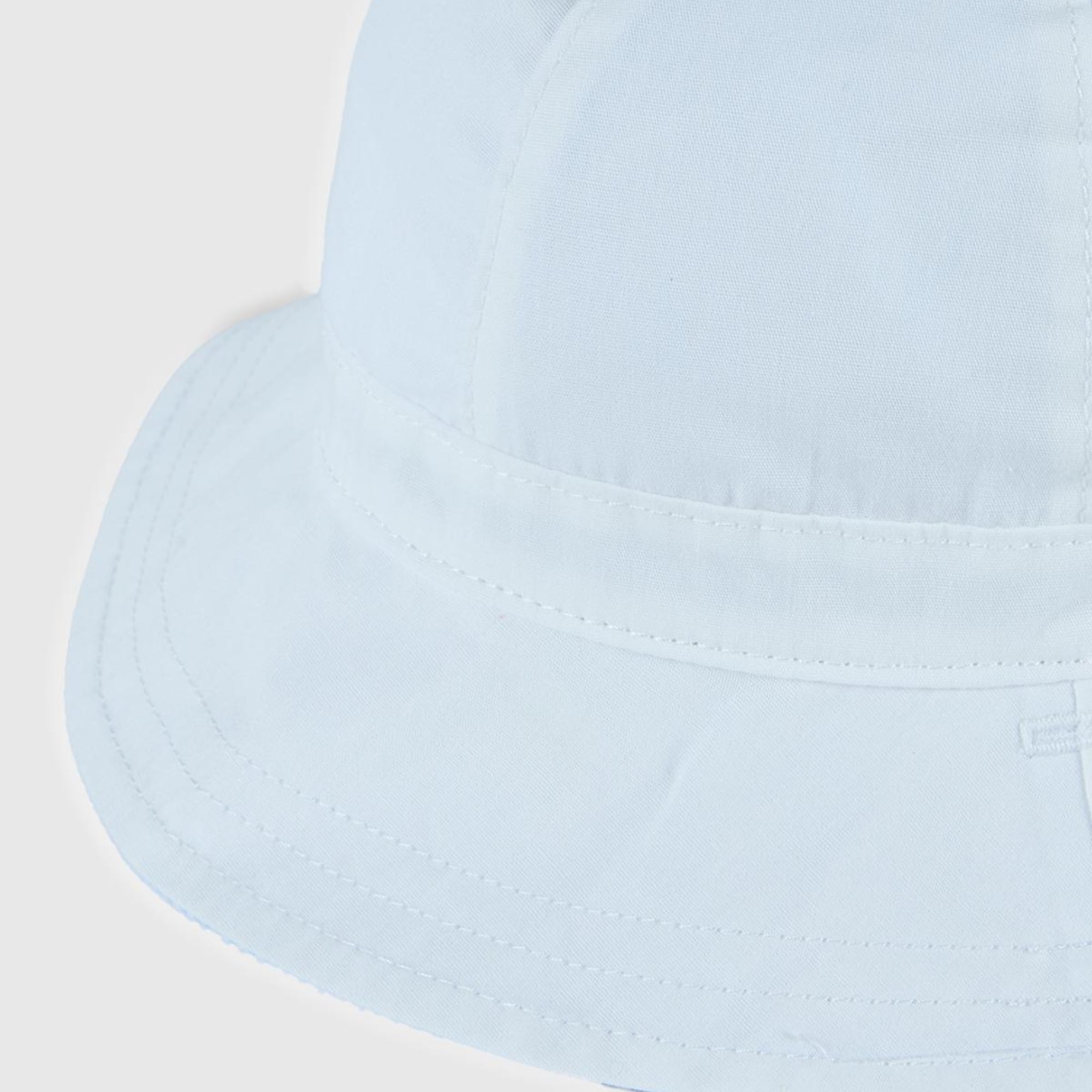 Bebek Beyaz Baskı Detaylı Çift Taraflı İpli Bucket Şapka