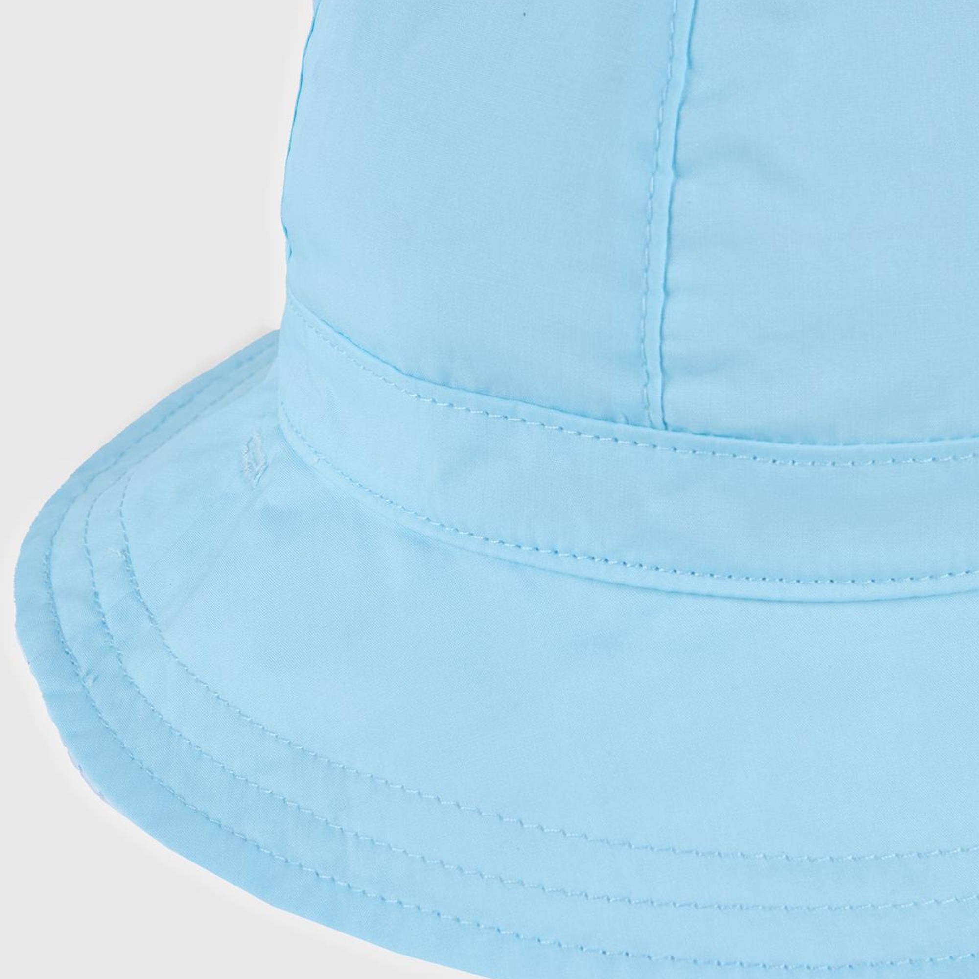 Bebek Turkuaz Baskı Detaylı Çift Taraflı İpli Bucket Şapka