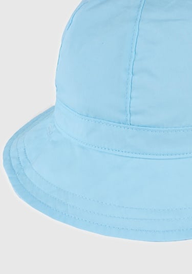  Bebek Turkuaz Baskı Detaylı Çift Taraflı İpli Bucket Şapka