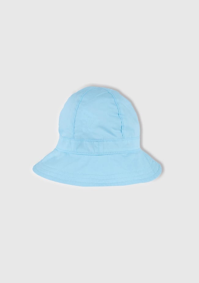  Bebek Turkuaz Baskı Detaylı Çift Taraflı İpli Bucket Şapka
