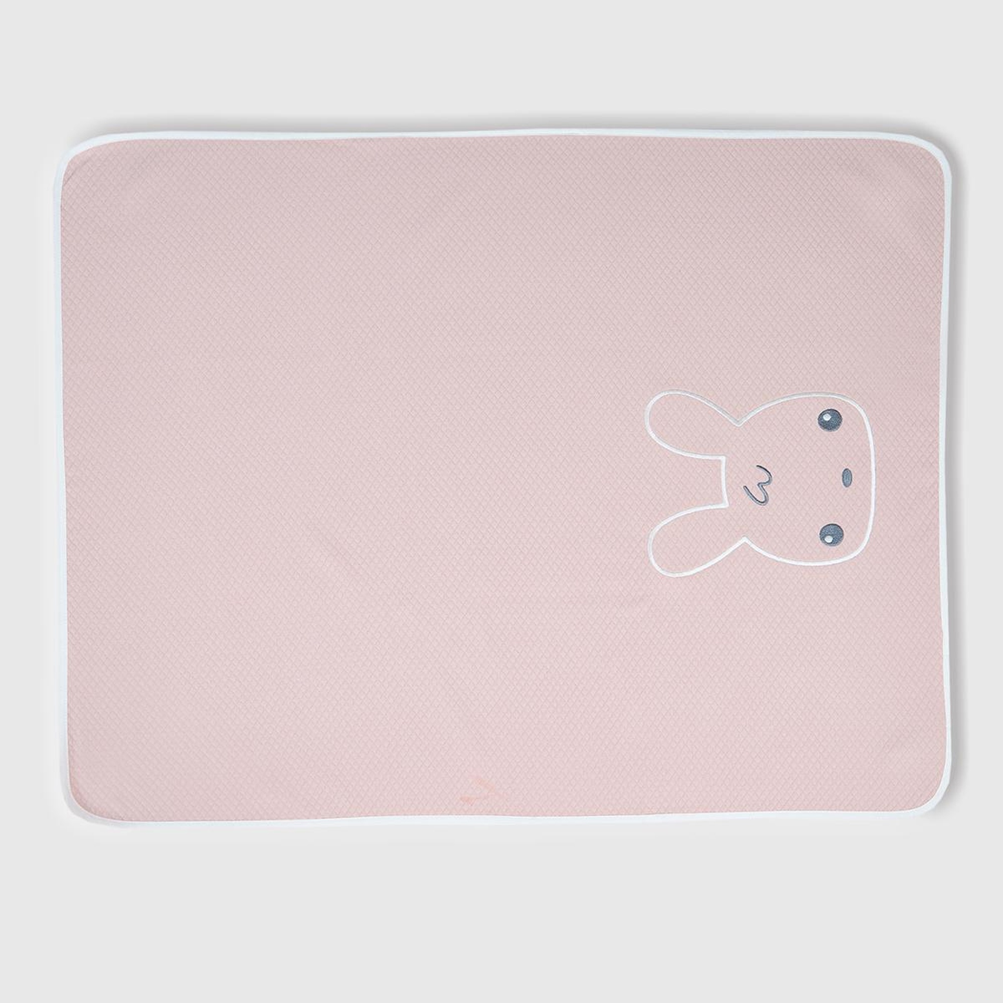 Bebek Toz Pembe Grafik İşlemeli Battaniye
