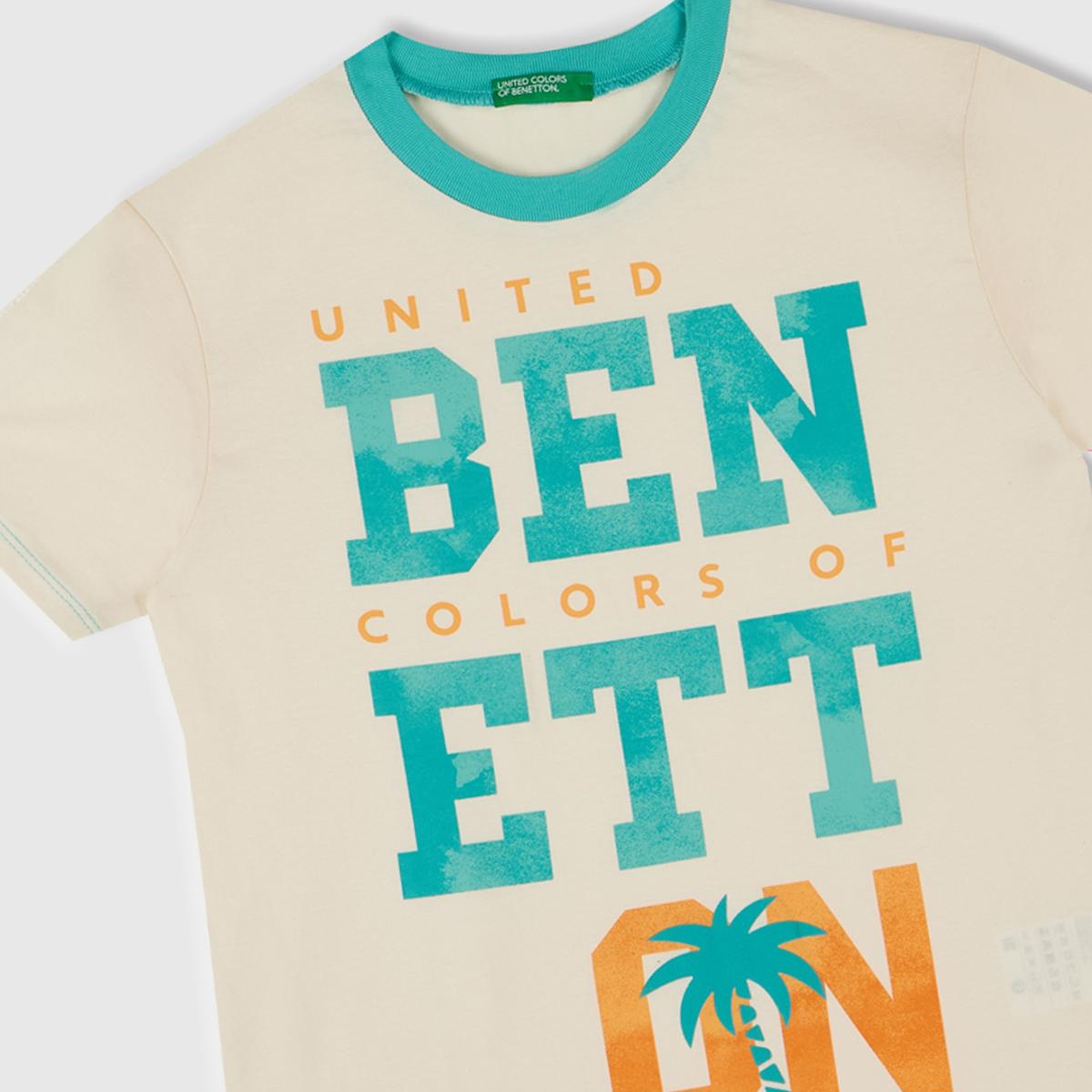 Erkek Çocuk Turkuaz Yazı Baskılı T-Shirt ve Şort Pijama Takım