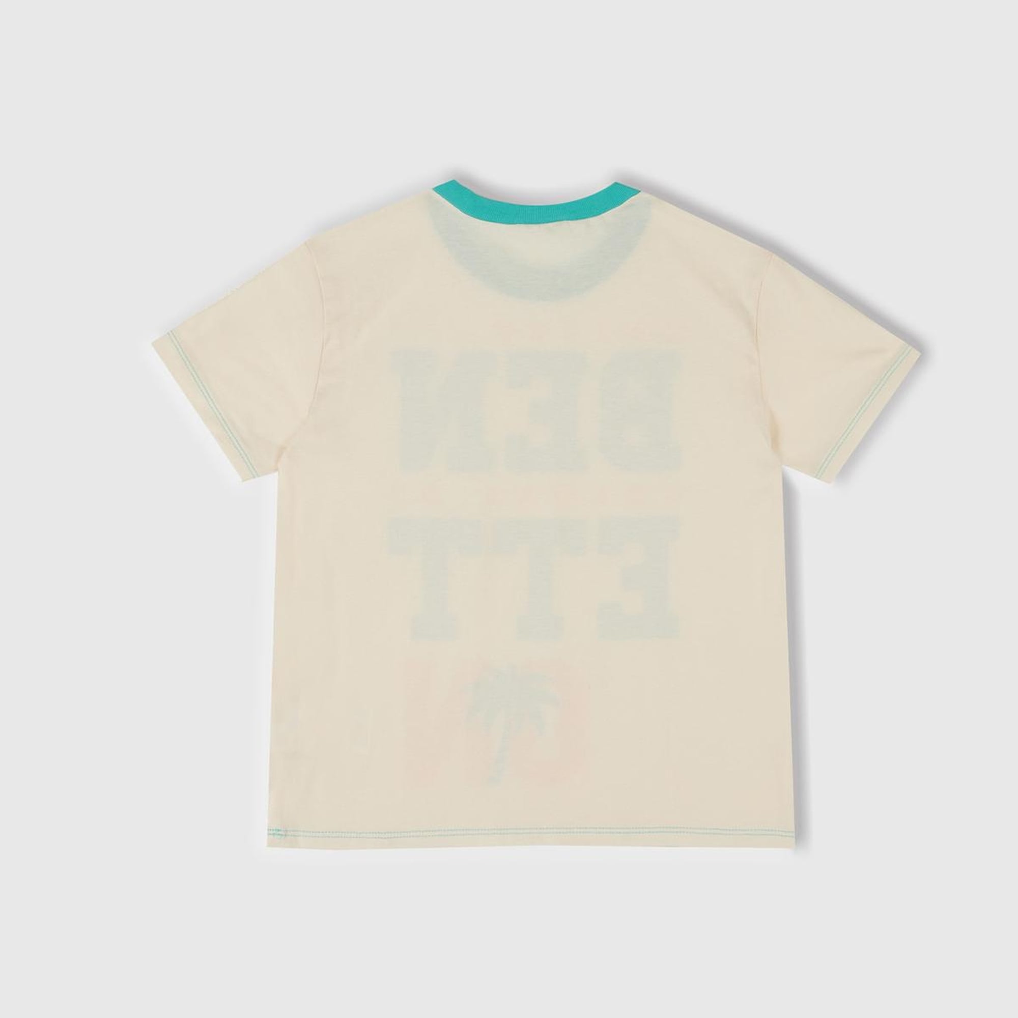 Erkek Çocuk Turkuaz Yazı Baskılı T-Shirt ve Şort Pijama Takım