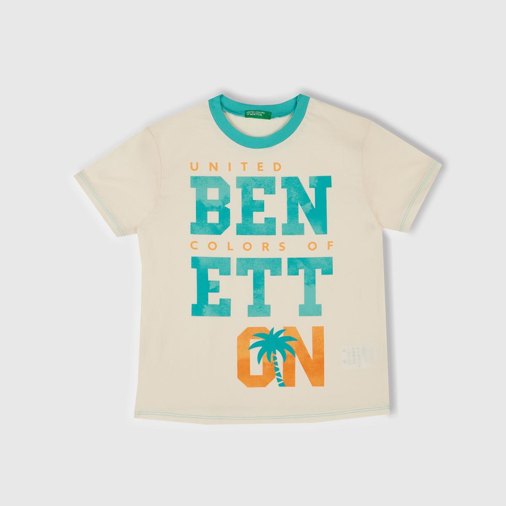 Erkek Çocuk Turkuaz Yazı Baskılı T-Shirt ve Şort Pijama Takım