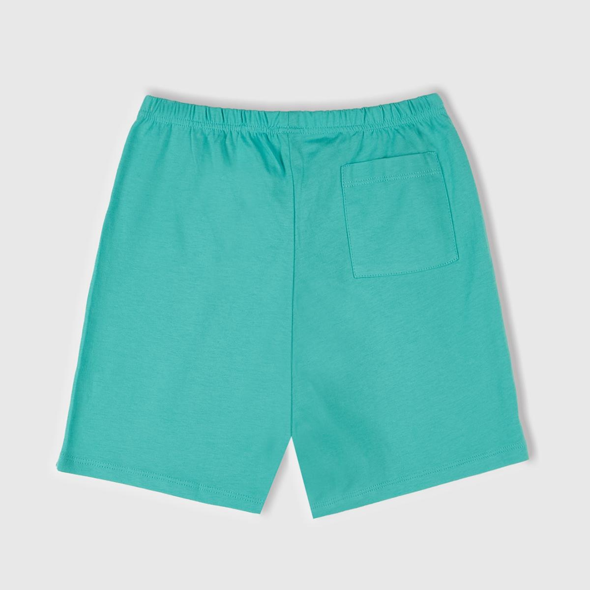 Erkek Çocuk Turkuaz Yazı Baskılı T-Shirt ve Şort Pijama Takım