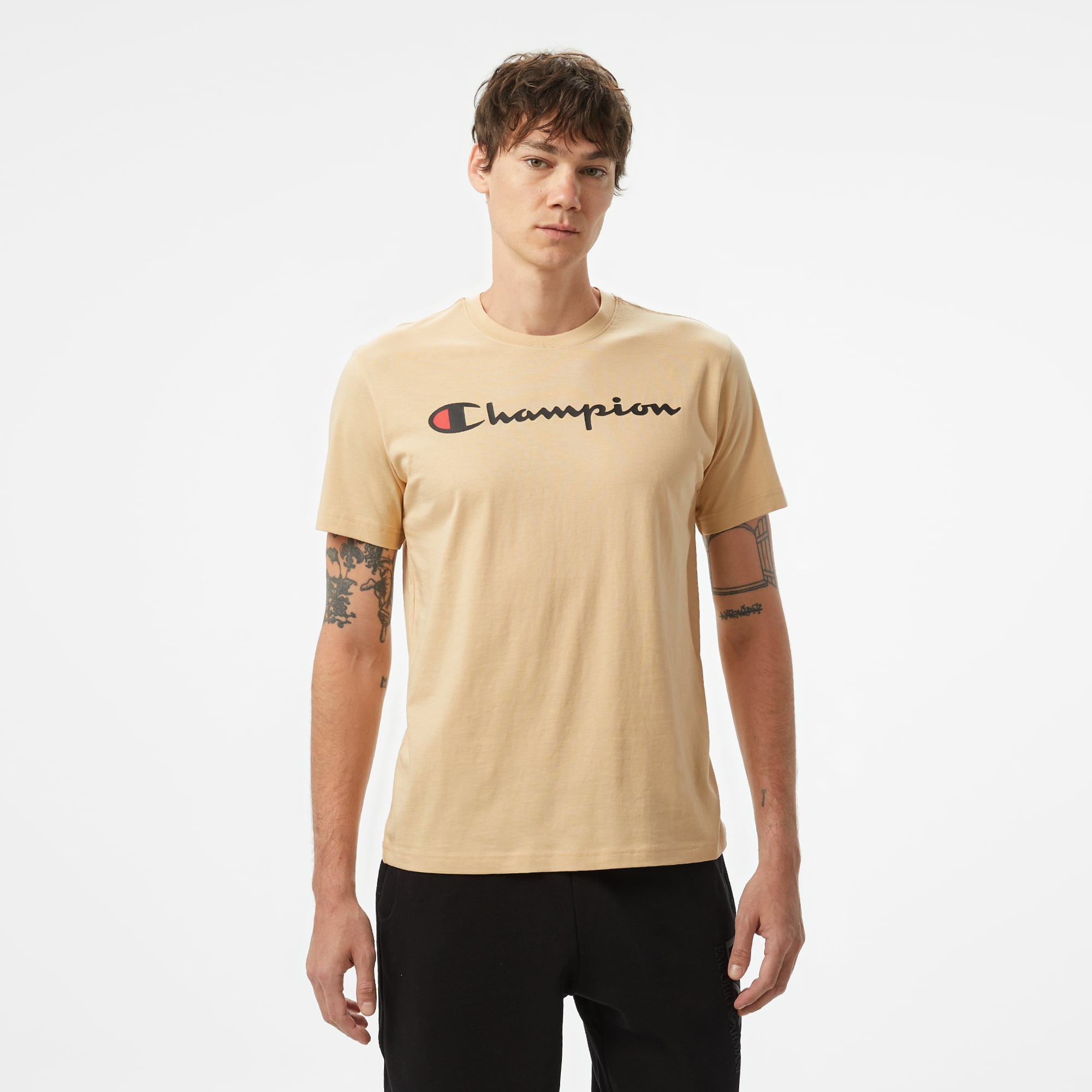  Champion Legacy Erkek Kahverengi T-Shirt