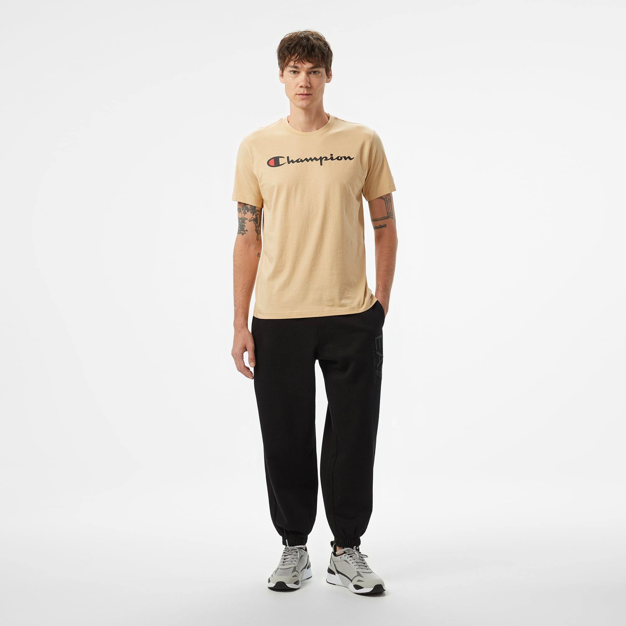 Champion Legacy Erkek Kahverengi T-Shirt
