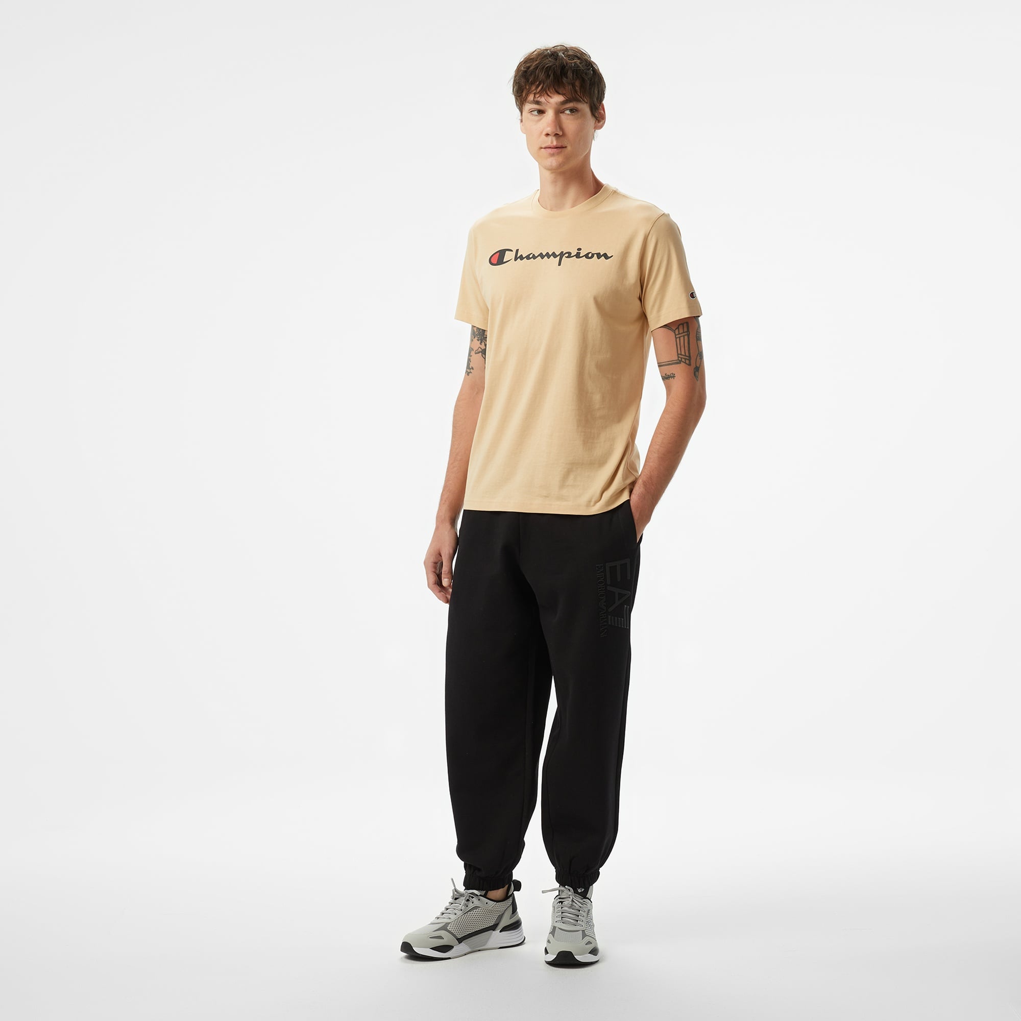 Champion Legacy Erkek Kahverengi T-Shirt