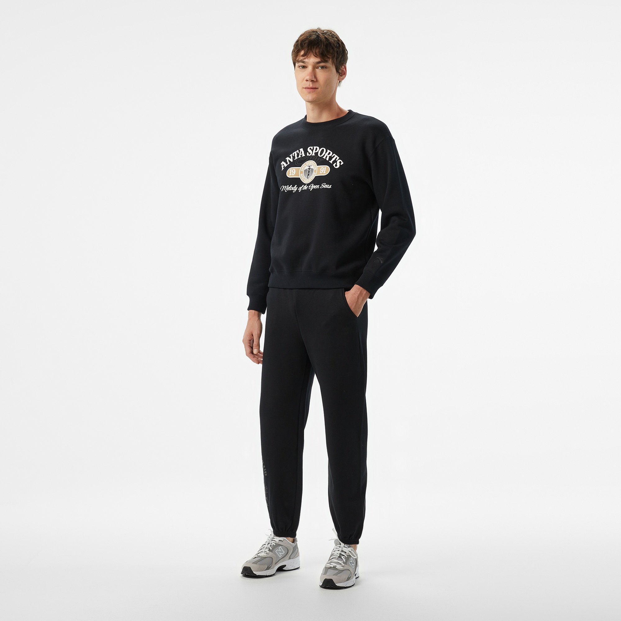 Anta Iconic Erkek Siyah Sweatshirt