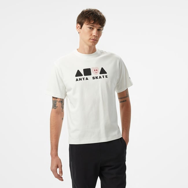  Anta Skate Culture SS Erkek Beyaz T-Shirt