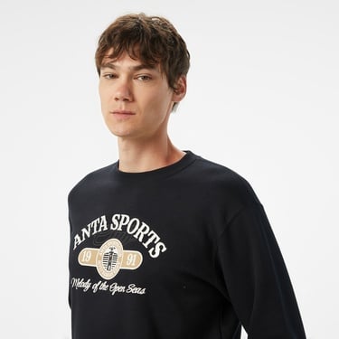  Anta Iconic Erkek Siyah Sweatshirt