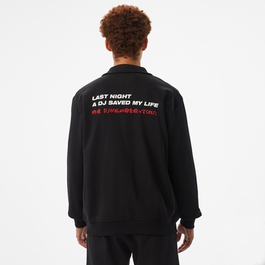  UNITED4 Motto Erkek Siyah Sweatshirt