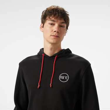  UNITED4 Motto Erkek Siyah Hoodie