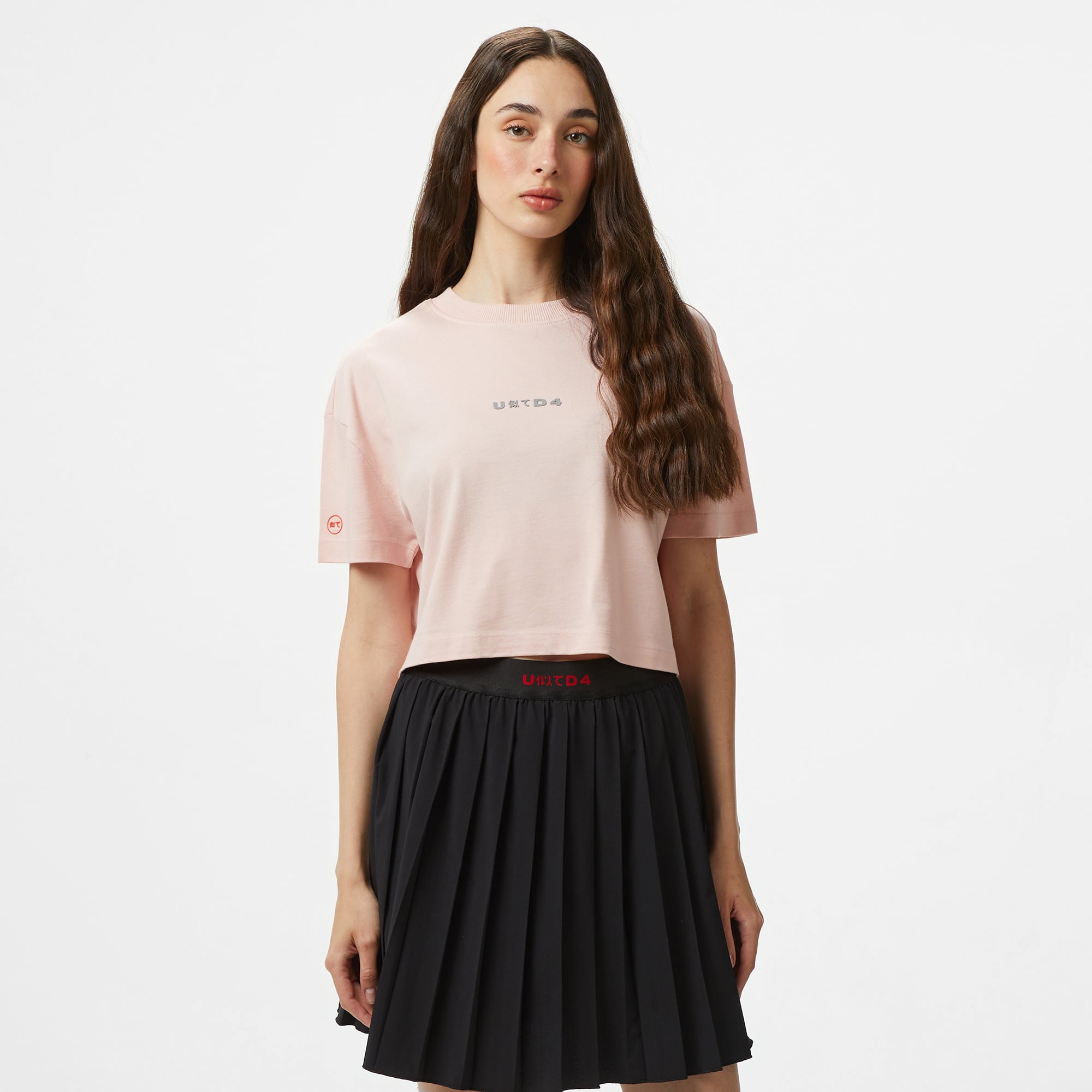  UNITED4 Comfort Kadın Bej Crop T-Shirt