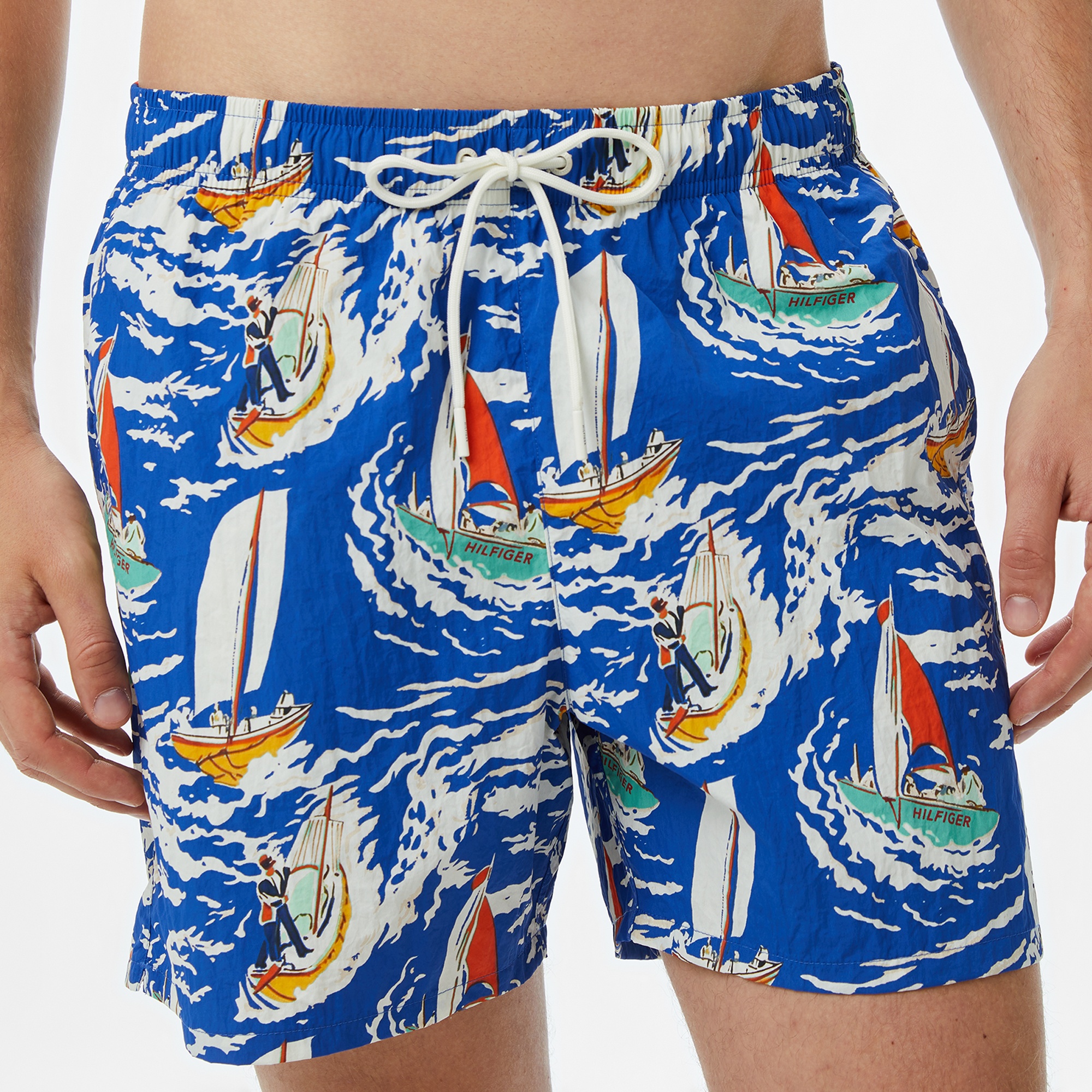 Tommy Hilfiger Regular Fit Cepli Erkek Mavi Mayo